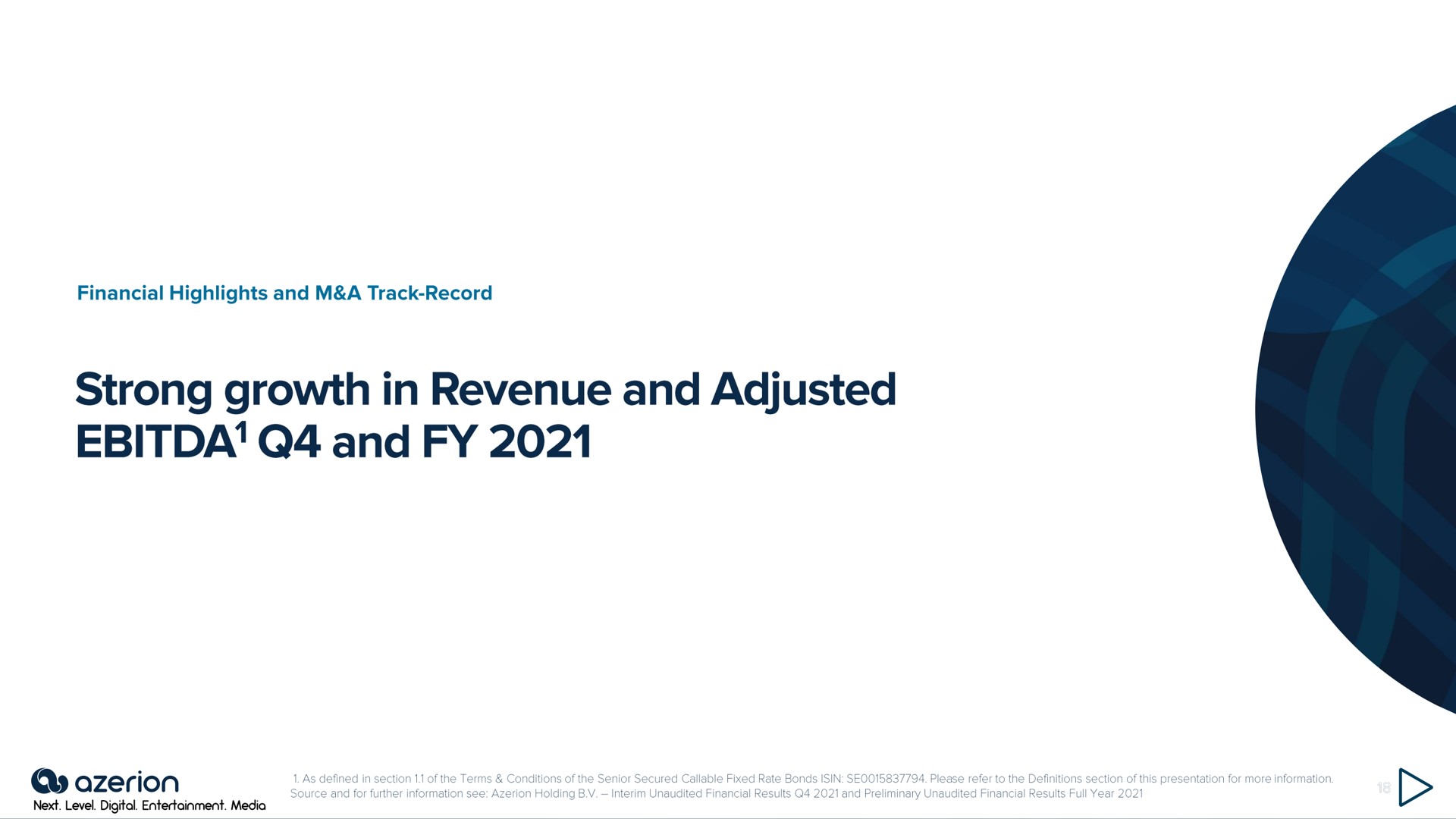 strong growth in revenue and adjusted and | Azerion