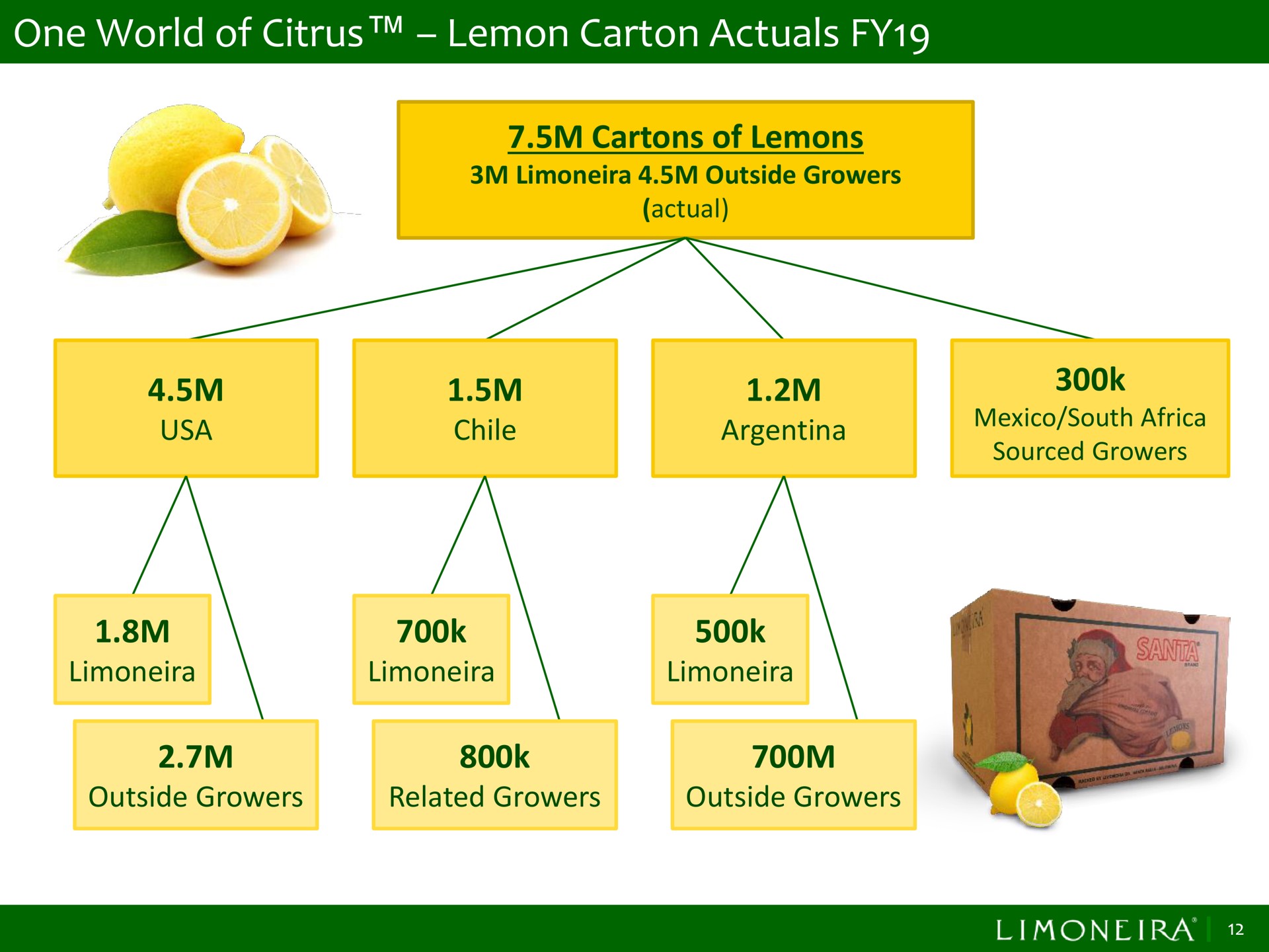 one world of citrus lemon carton cartons of lemons | Limoneira
