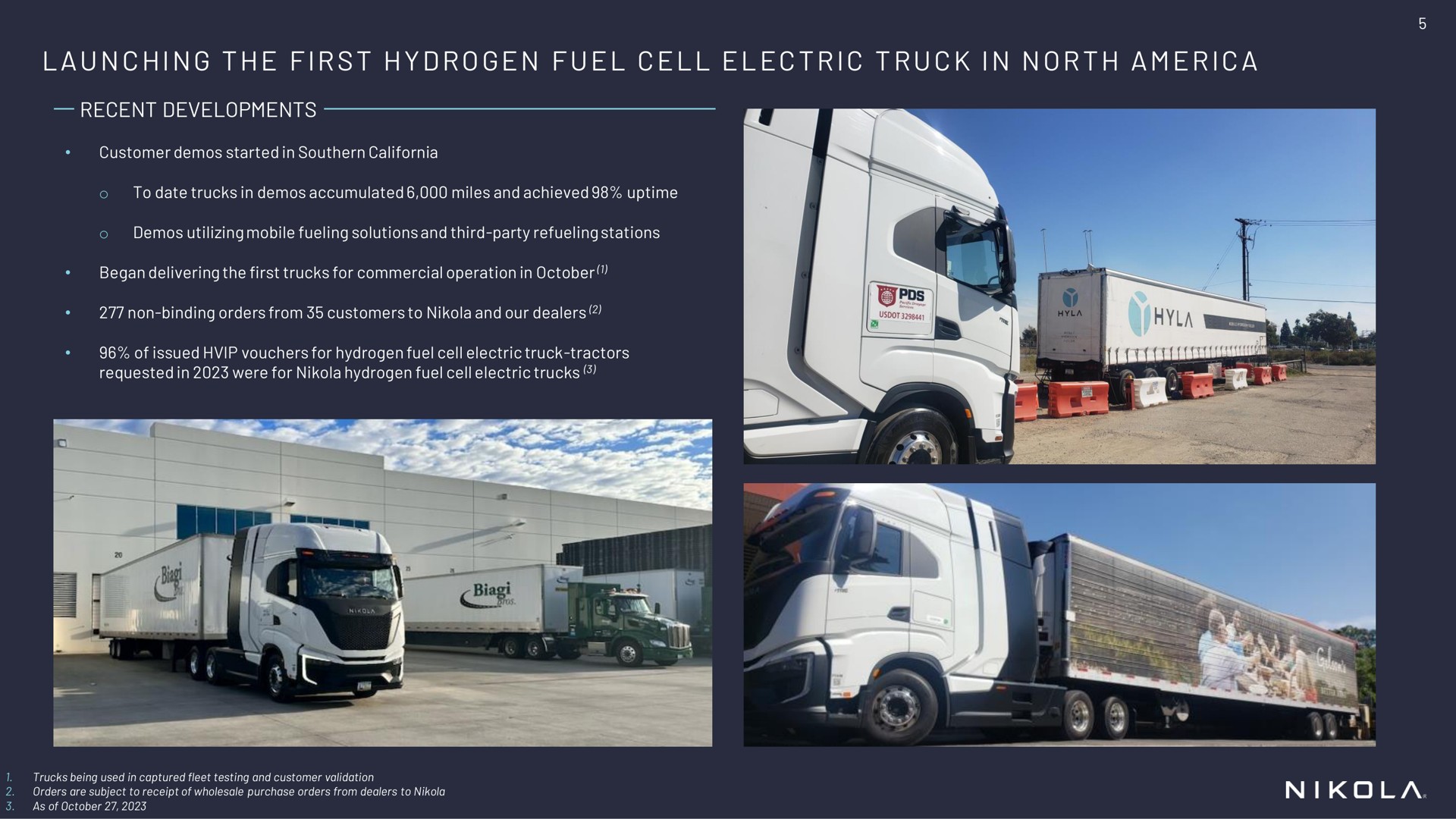 a in in a a launching the first hydrogen fuel cell electric truck north | Nikola