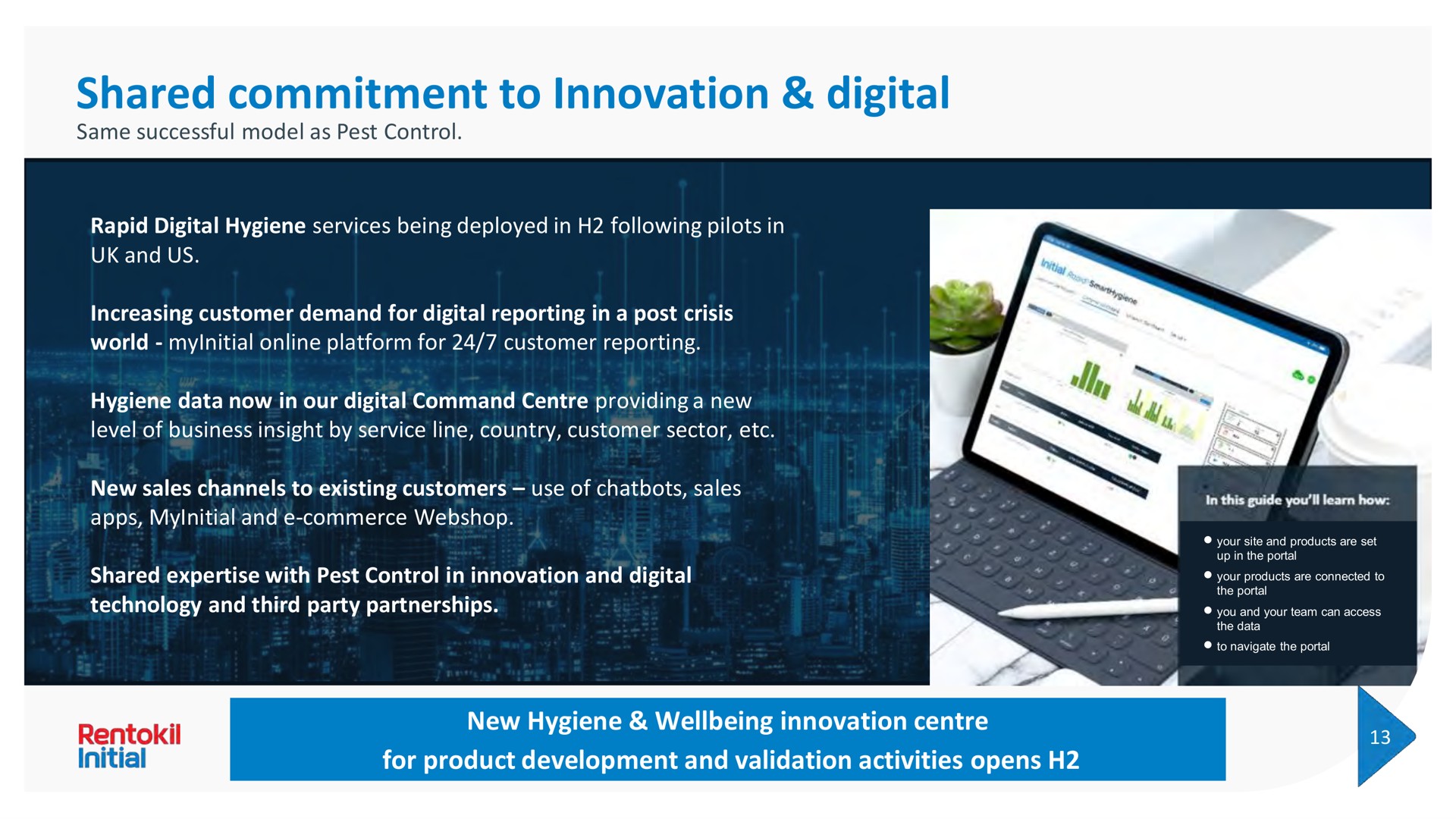 shared commitment to innovation digital new hygiene innovation for product development and validation activities opens | Rentokil Initial