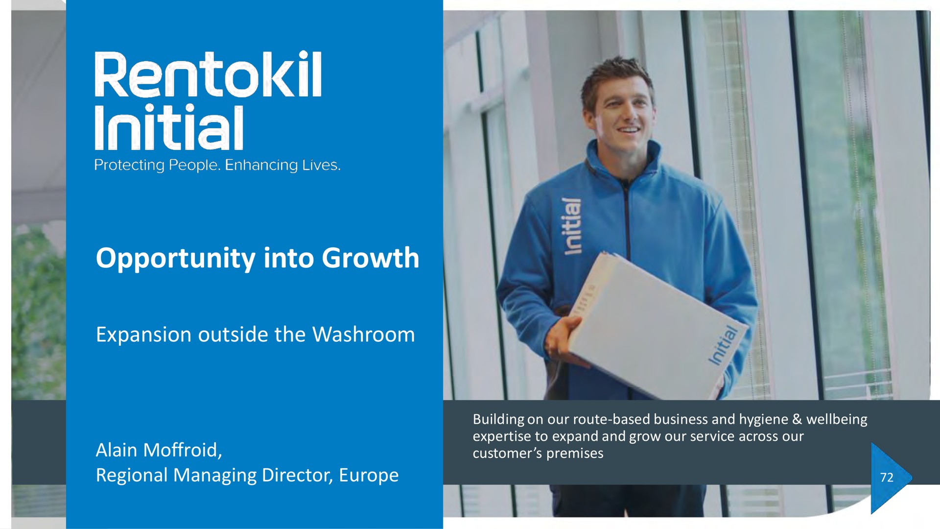 opportunity into growth expansion outside the washroom regional managing director initial | Rentokil Initial