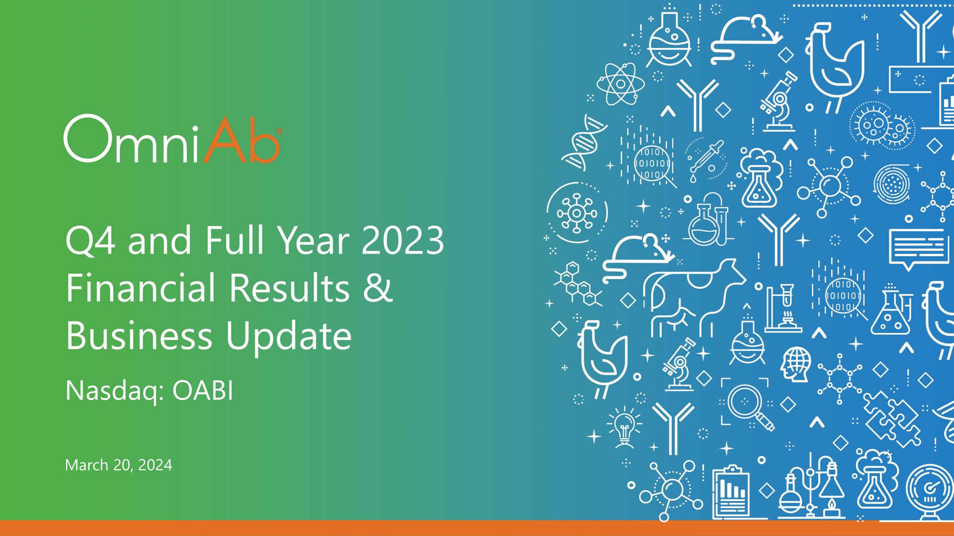 and full year financial results business update | OmniAb