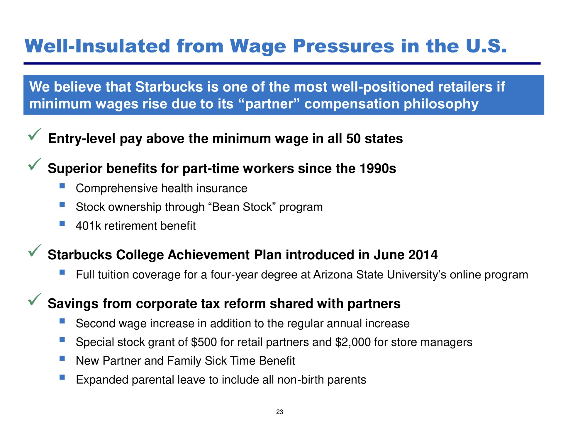 well insulated from wage pressures in the | Pershing Square