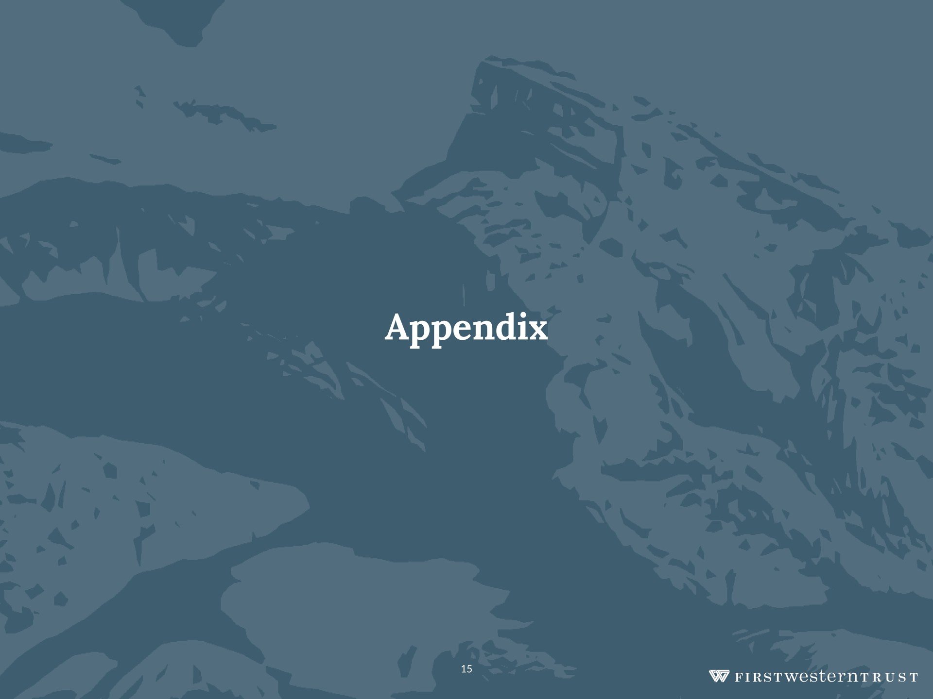 appendix | First Western Financial