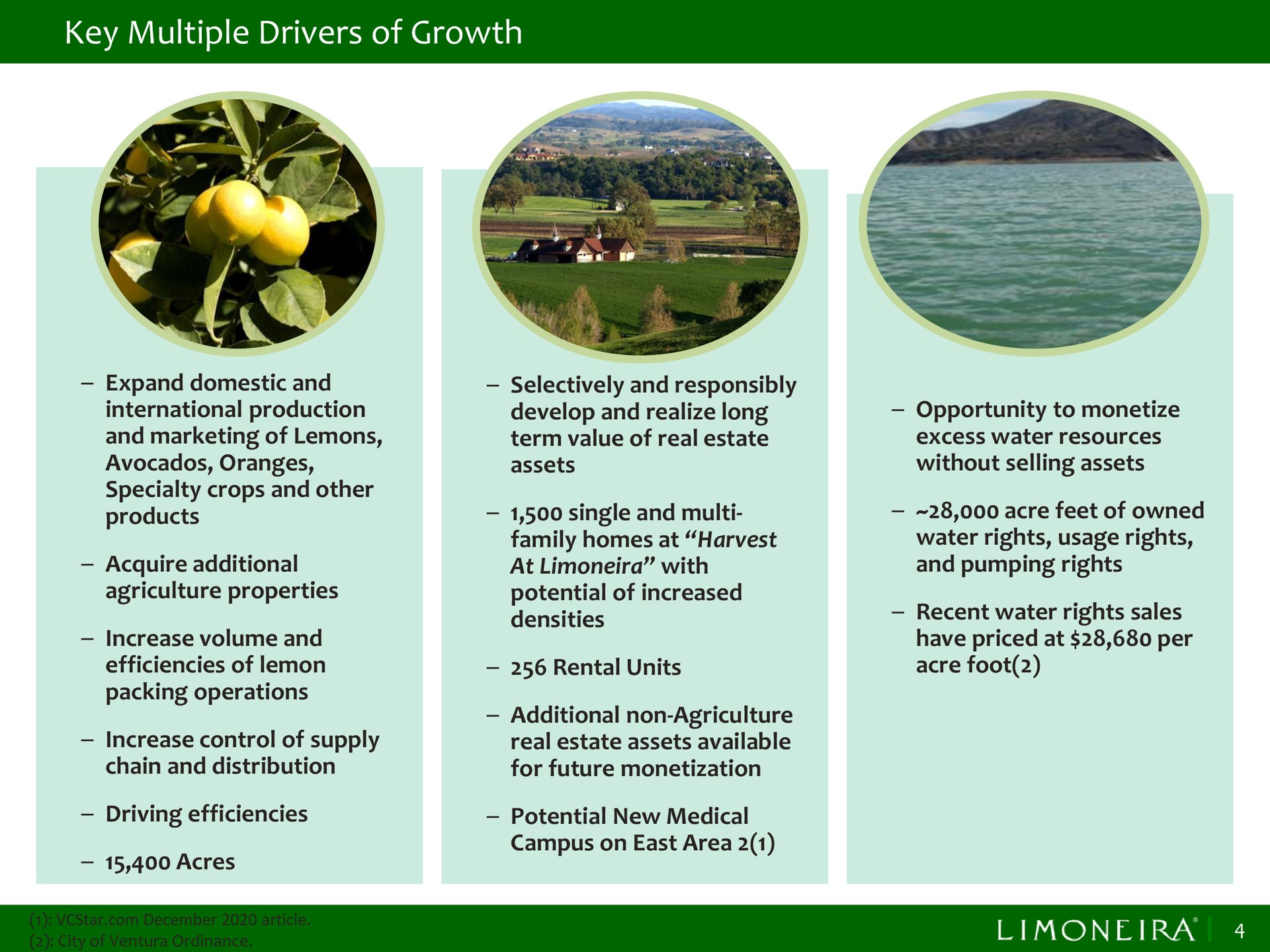 key multiple drivers of growth | Limoneira