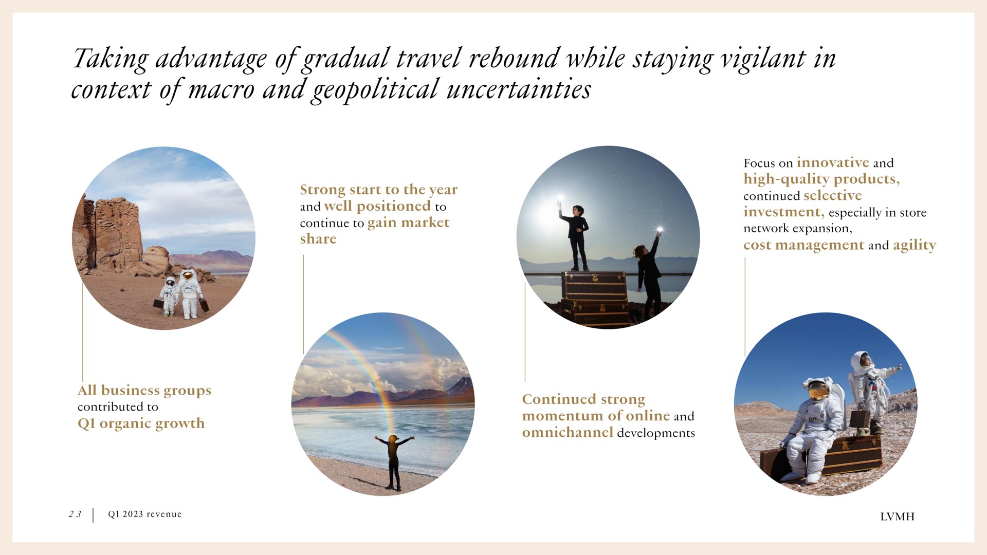 taking advantage of gradual travel rebound while staying vigilant in context of macro and geopolitical uncertainties | LVMH