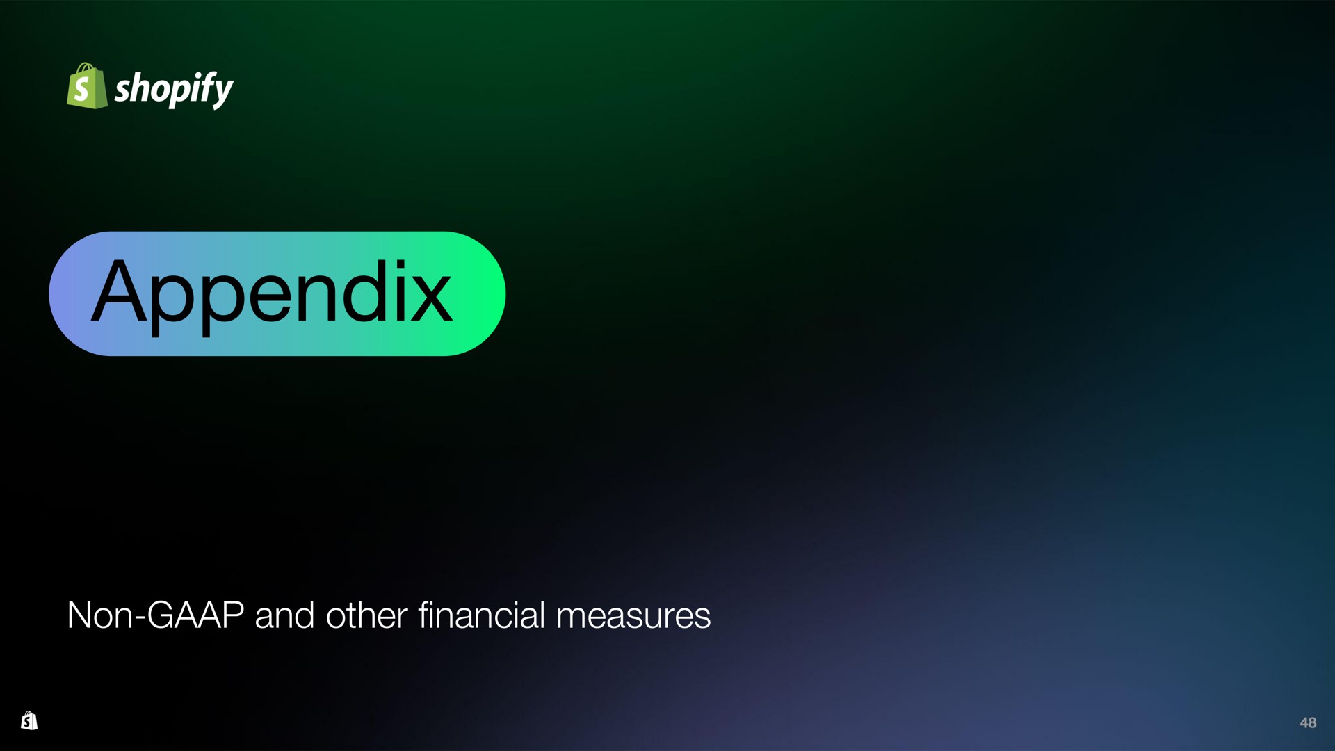 appendix non and other measures to financial | Shopify