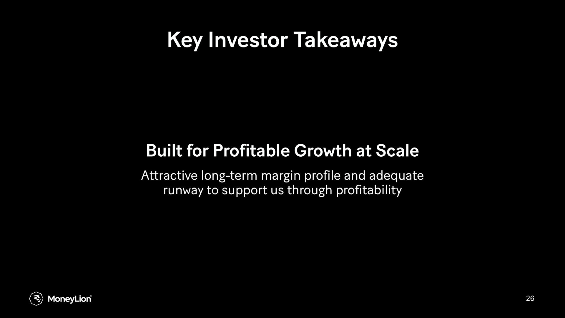 key investor built for profitable growth at scale | MoneyLion