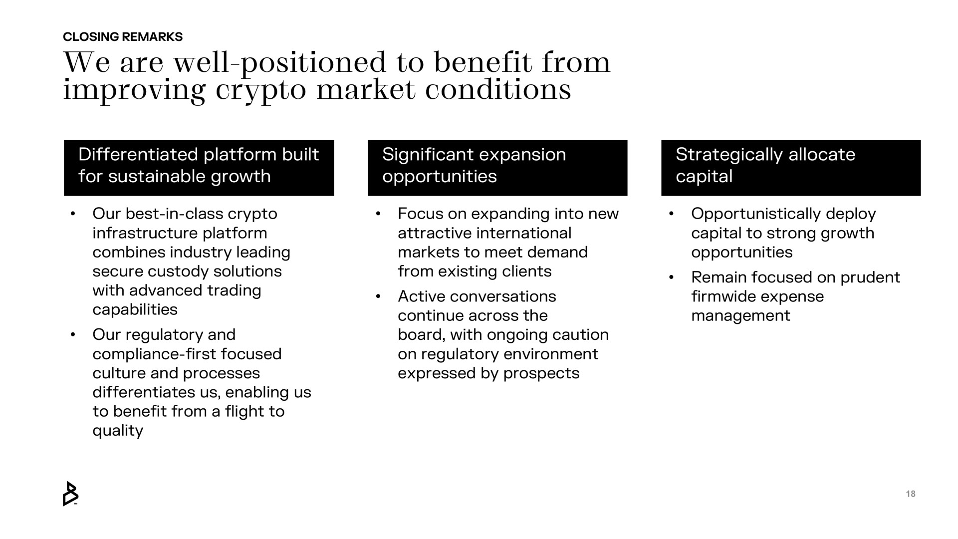we are well positioned to benefit from improving market conditions | Bakkt