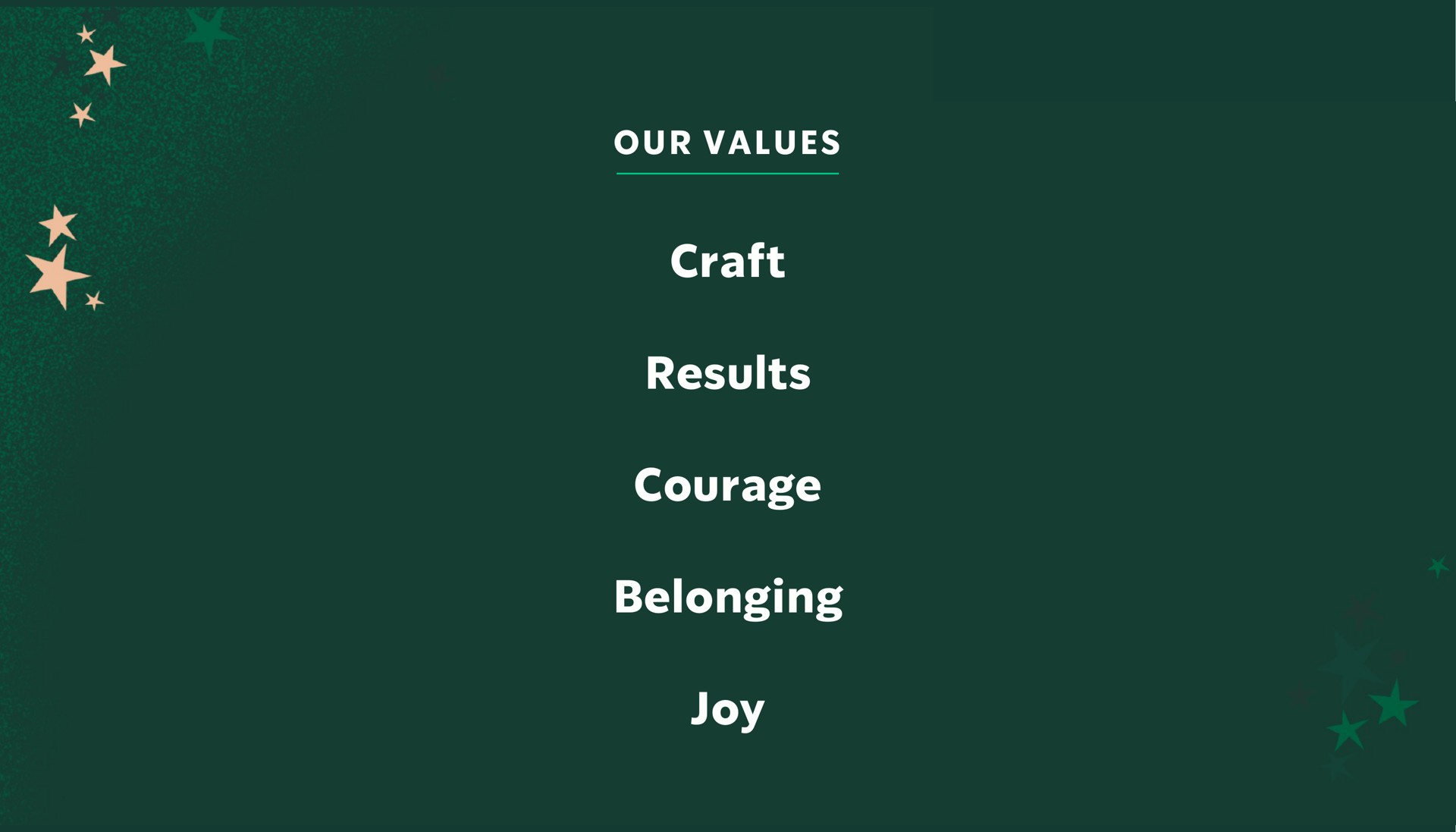 craft results courage belonging joy vau a it | Starbucks