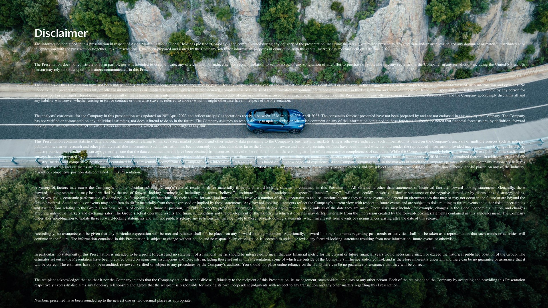 disclaimer | Aston Martin Lagonda