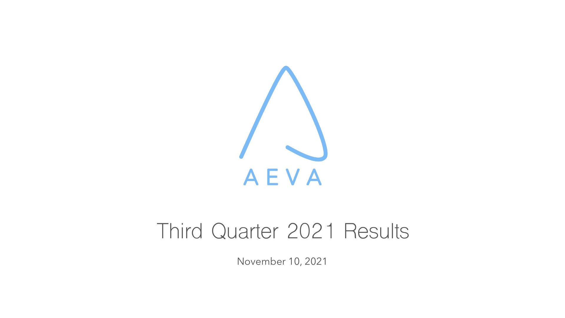 third quarter results | Aeva