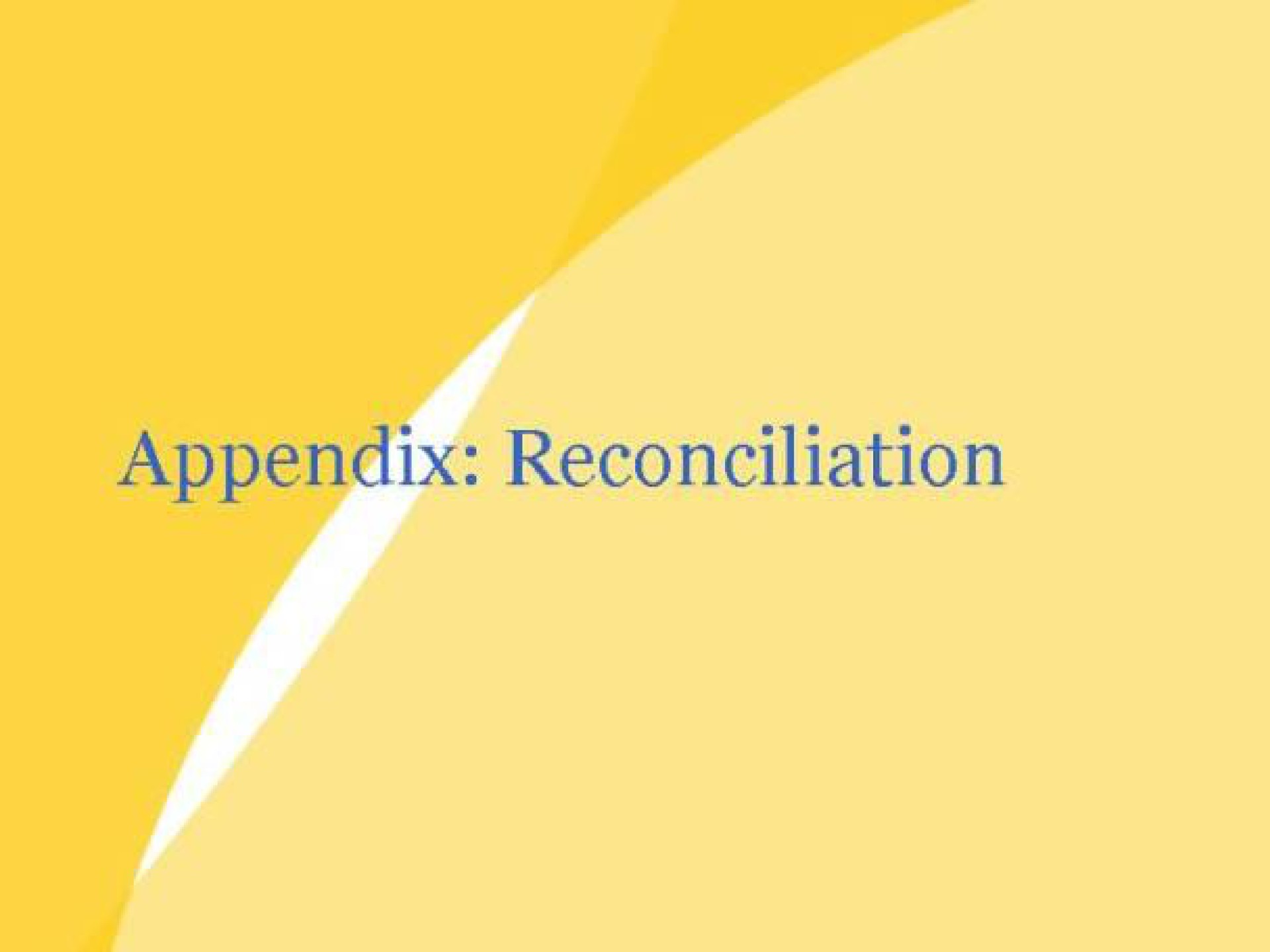 appendix reconciliation | IAC