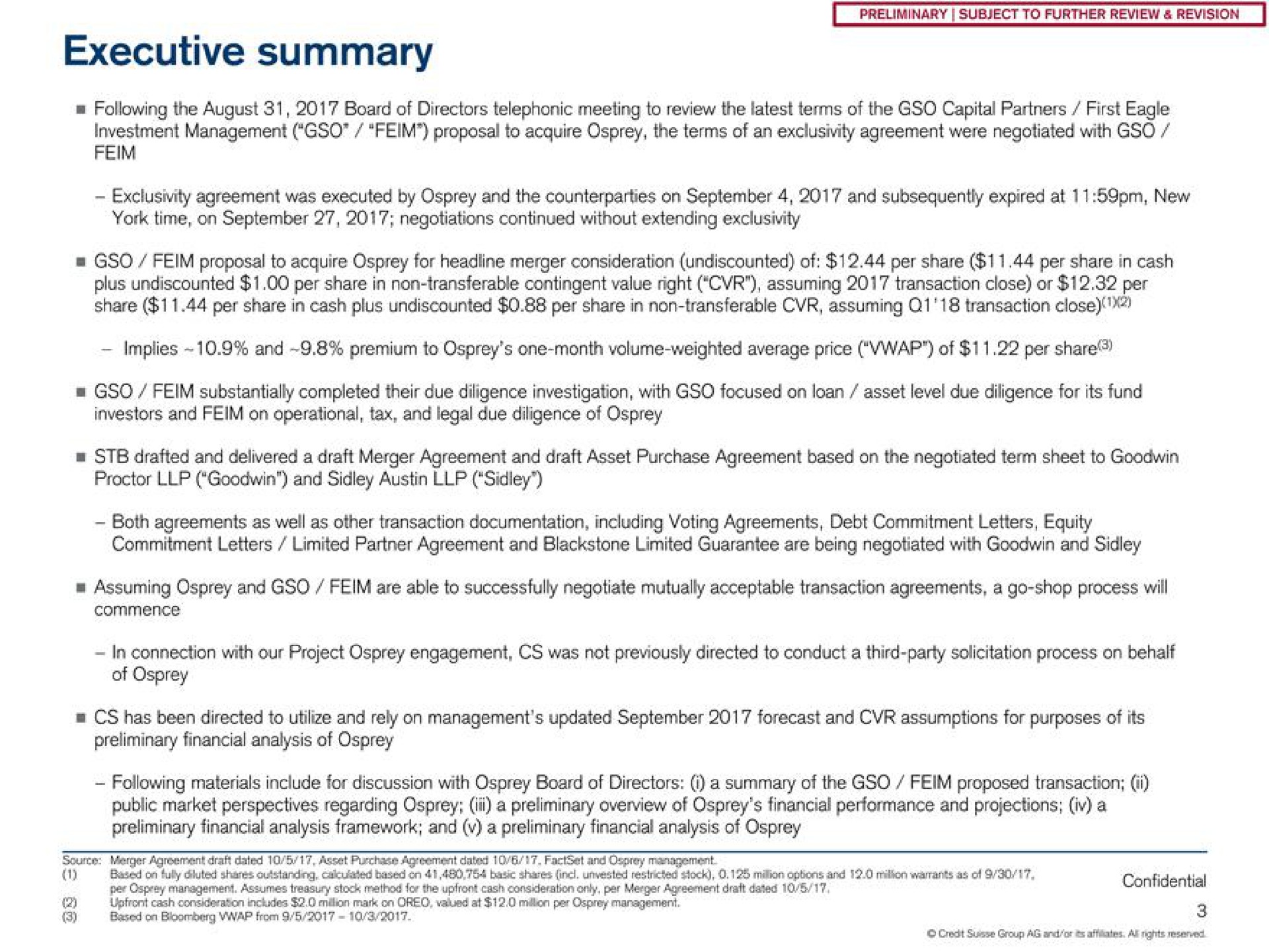 executive summary | Credit Suisse