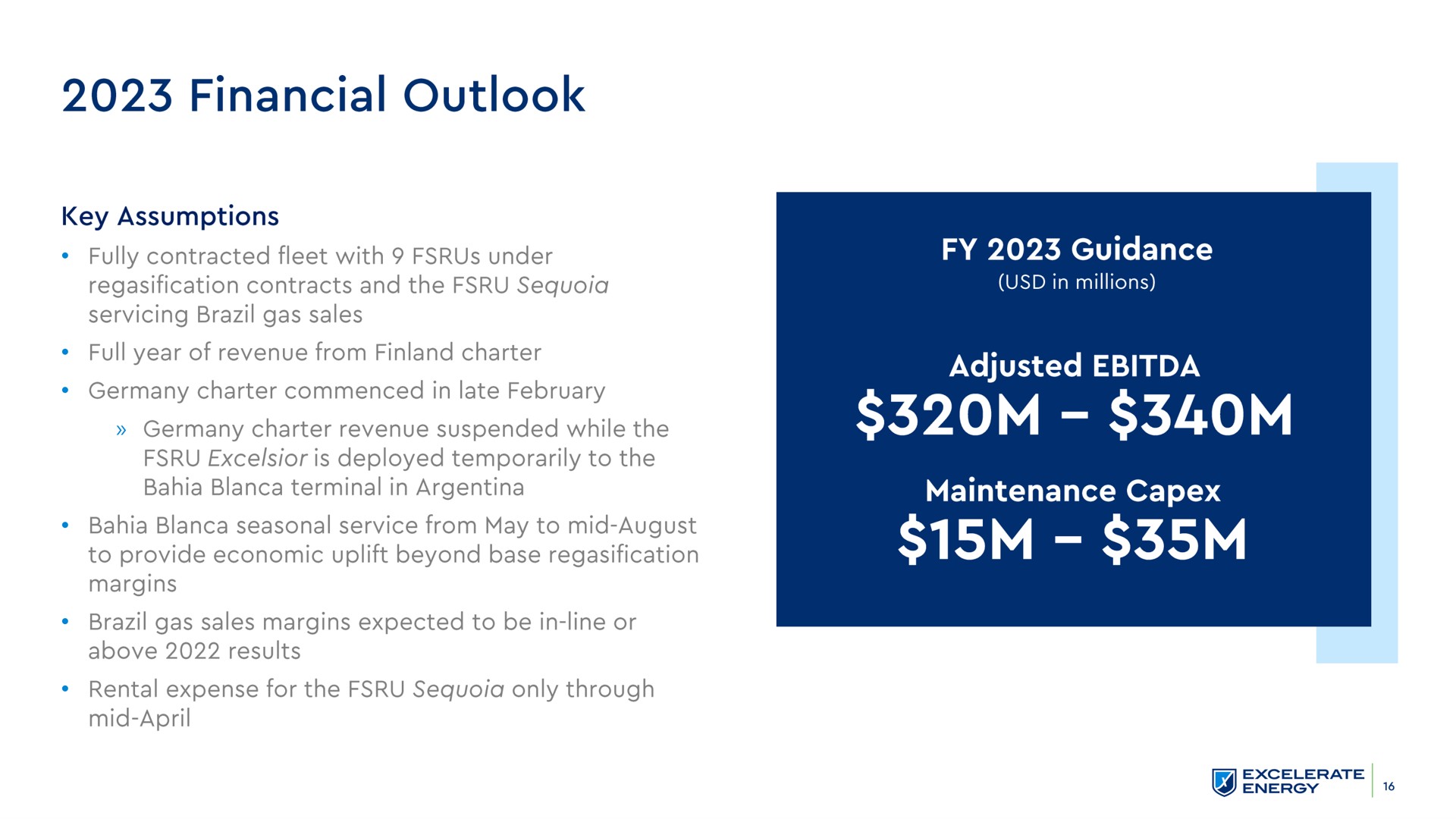 financial outlook | Excelerate Energy