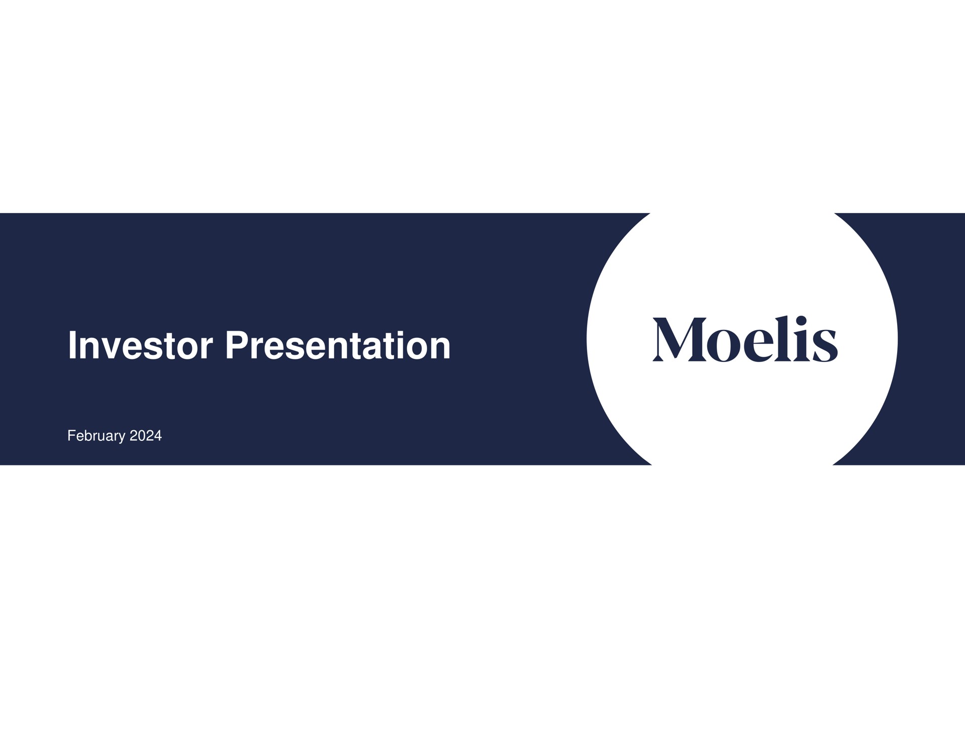 investor presentation | Moelis & Company