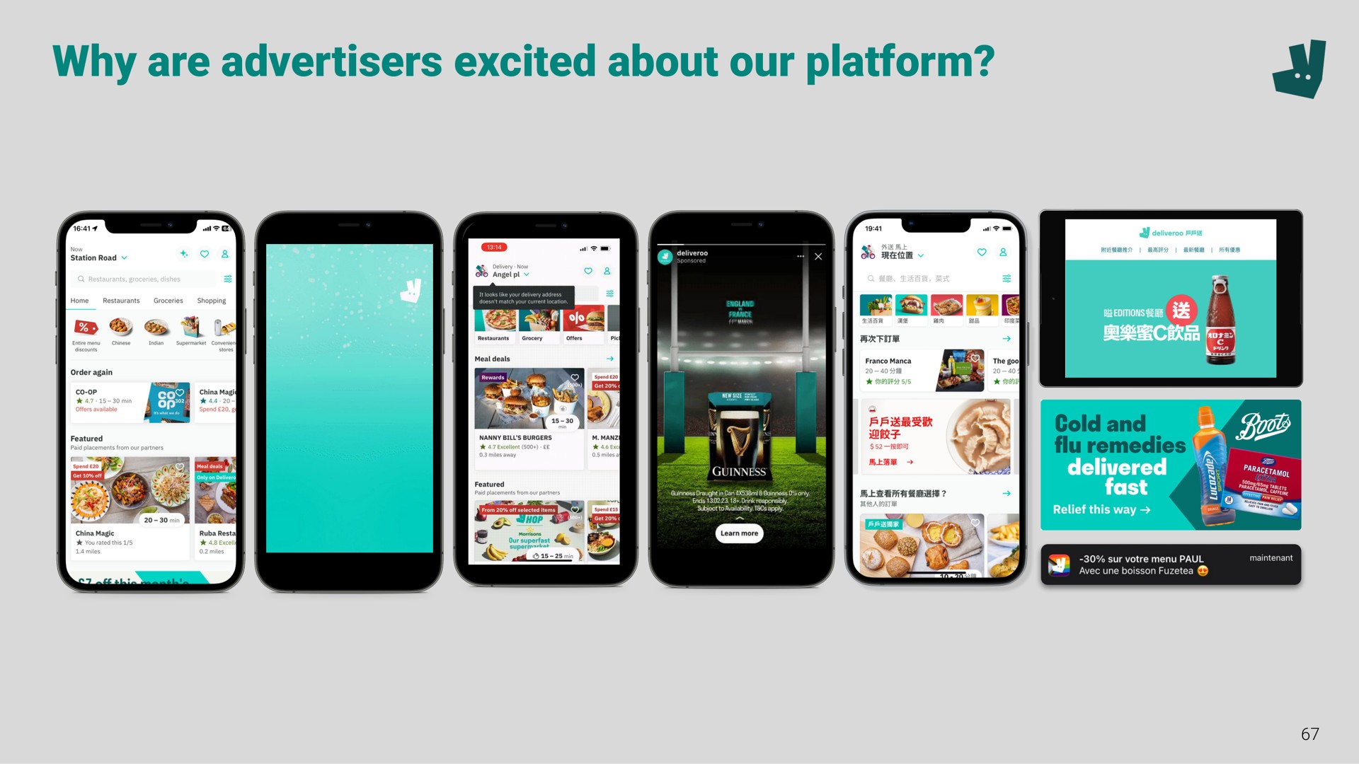 why are advertisers excited about our platform | Deliveroo