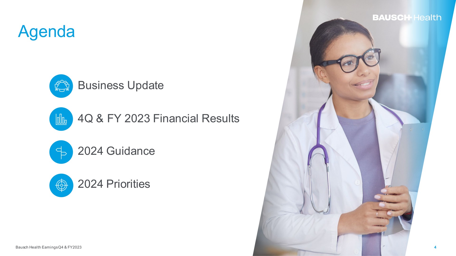 agenda business update financial results guidance priorities | Bausch Health Companies