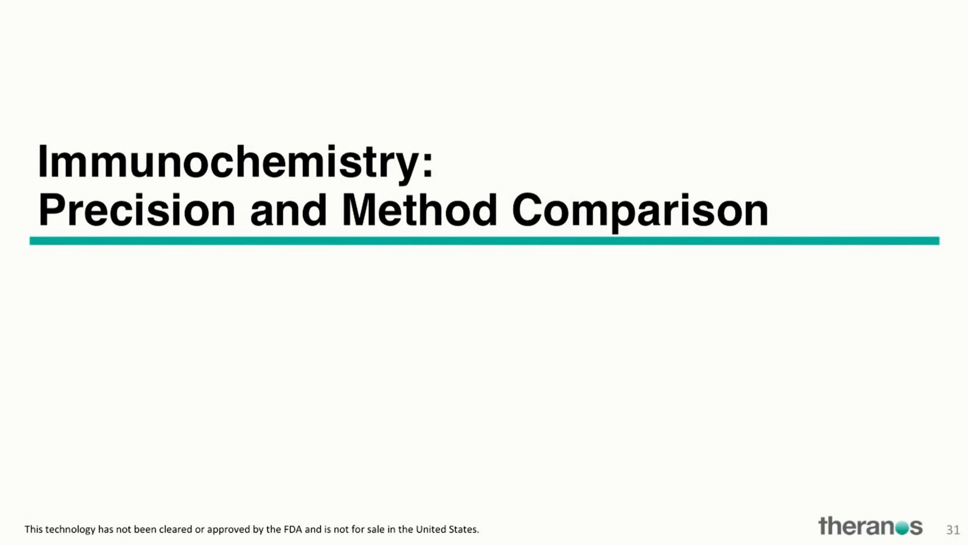 immunochemistry precision and method comparison | Theranos