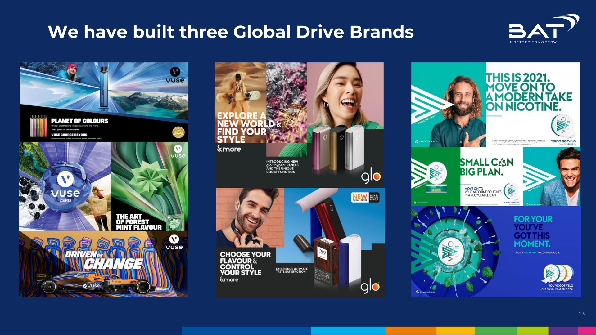 we have built three global drive brands | BAT