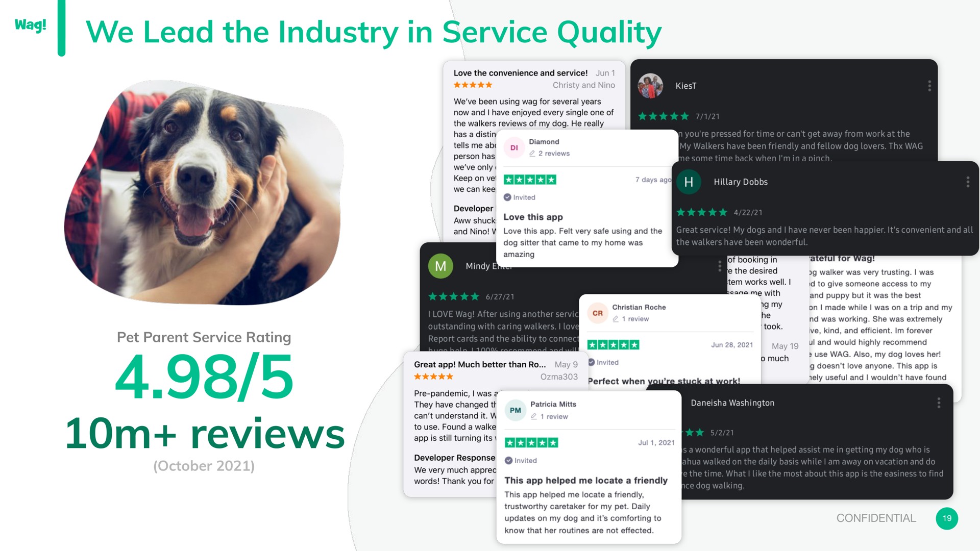 we lead the industry in service quality reviews | Wag Labs