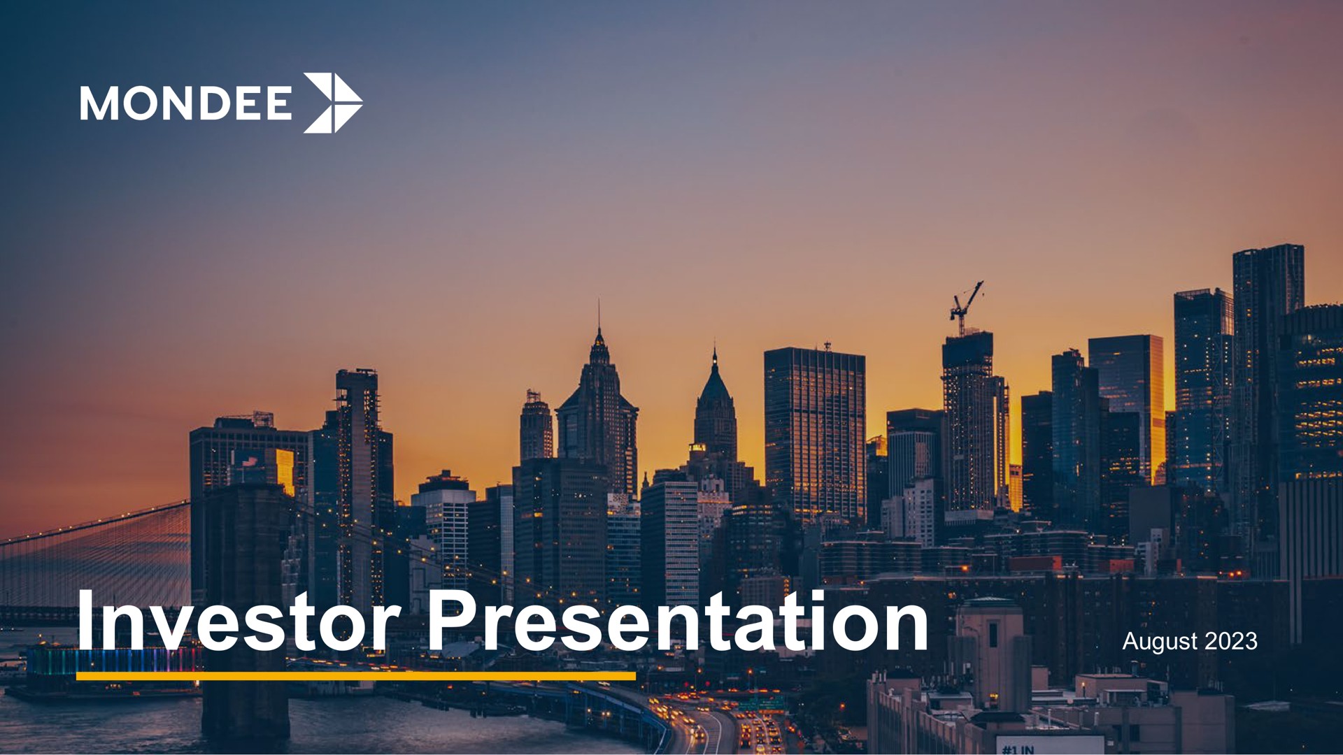investor presentation | Mondee