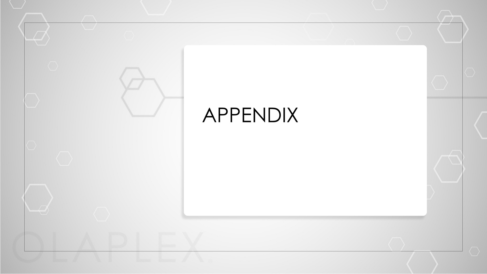 appendix | Olaplex