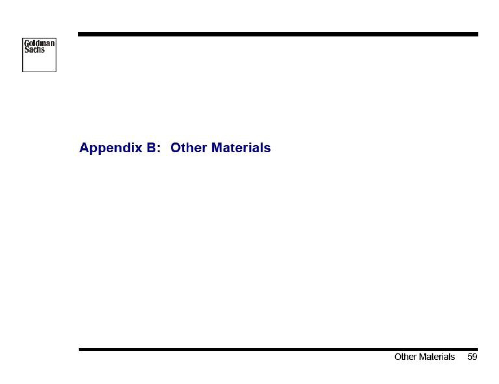 appendix other materials | Goldman Sachs