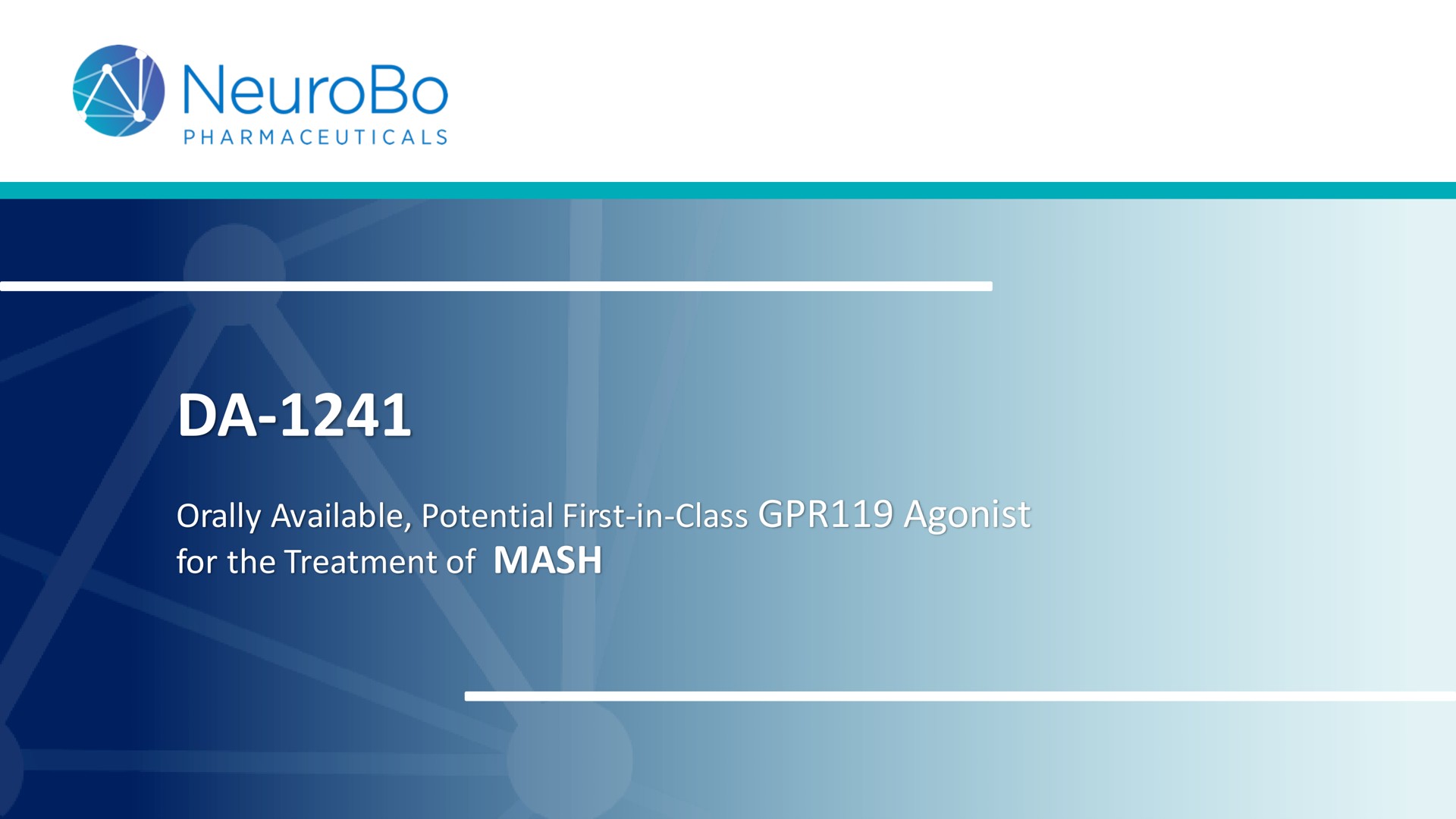 as orally available potential first in class agonist | NeuroBo Pharmaceuticals