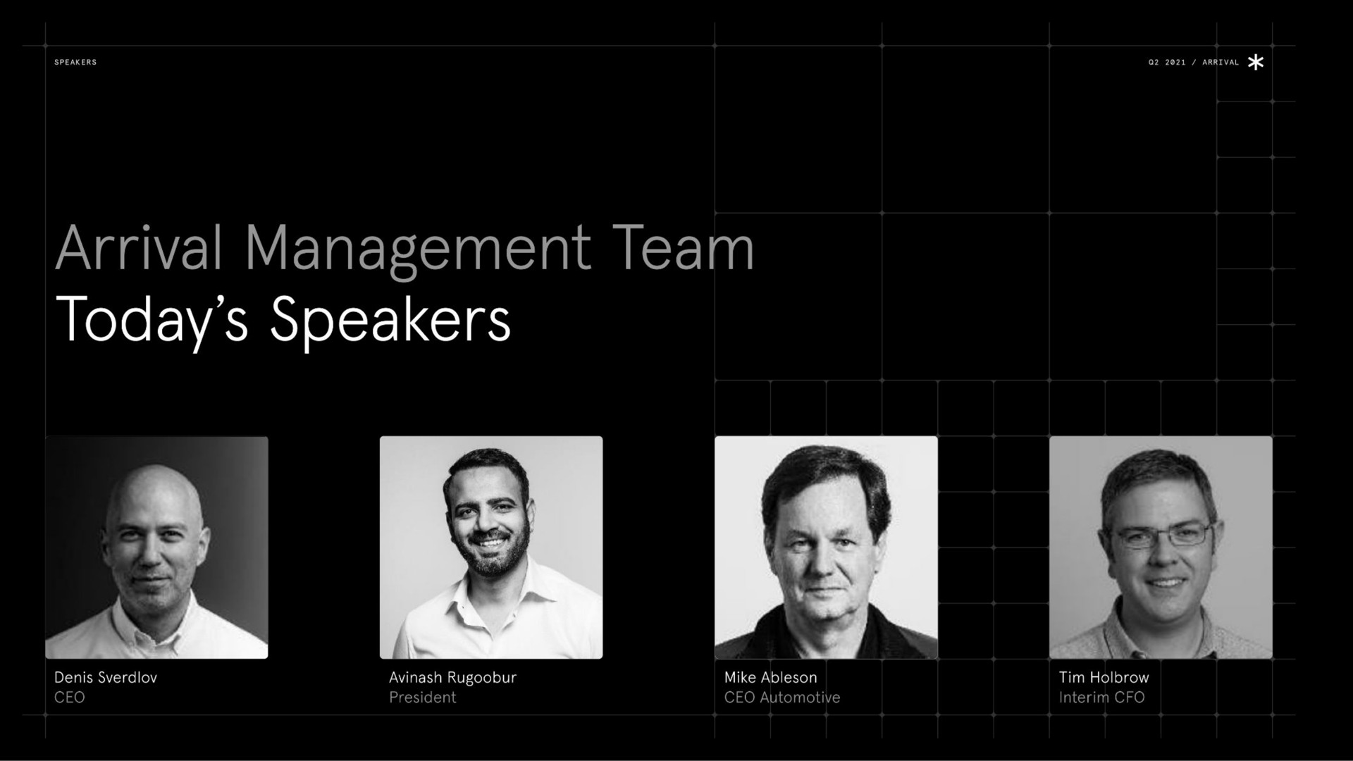 arrival management team today speakers mike automotive interim | Arrival