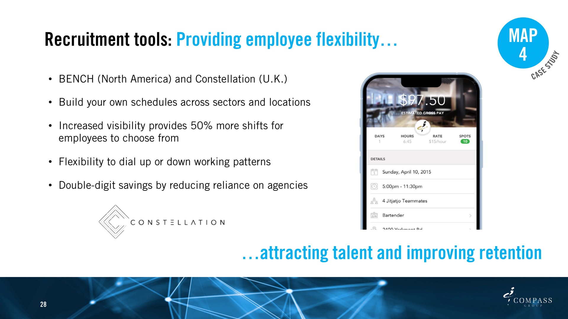 recruitment tools providing employee flexibility map attracting talent and improving retention | Compass Group