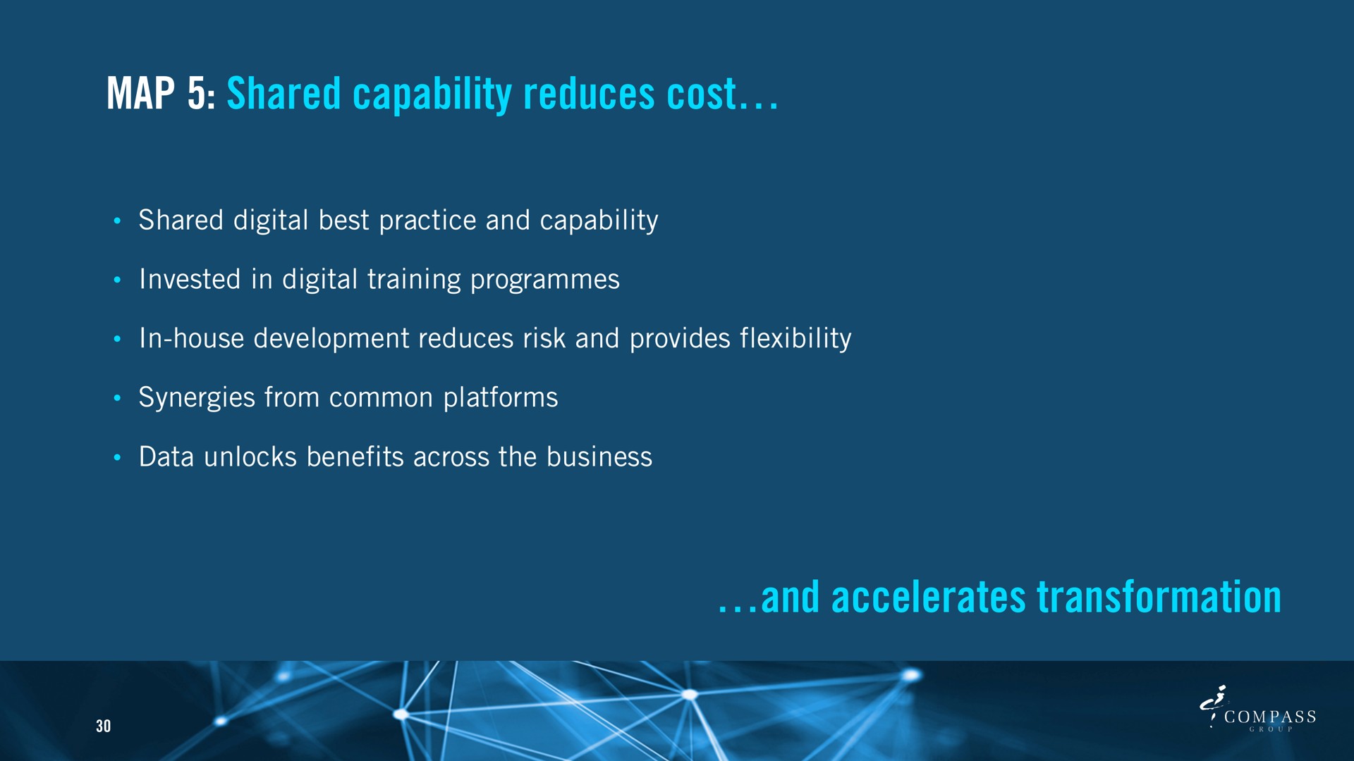 map shared capability reduces cost and accelerates transformation | Compass Group
