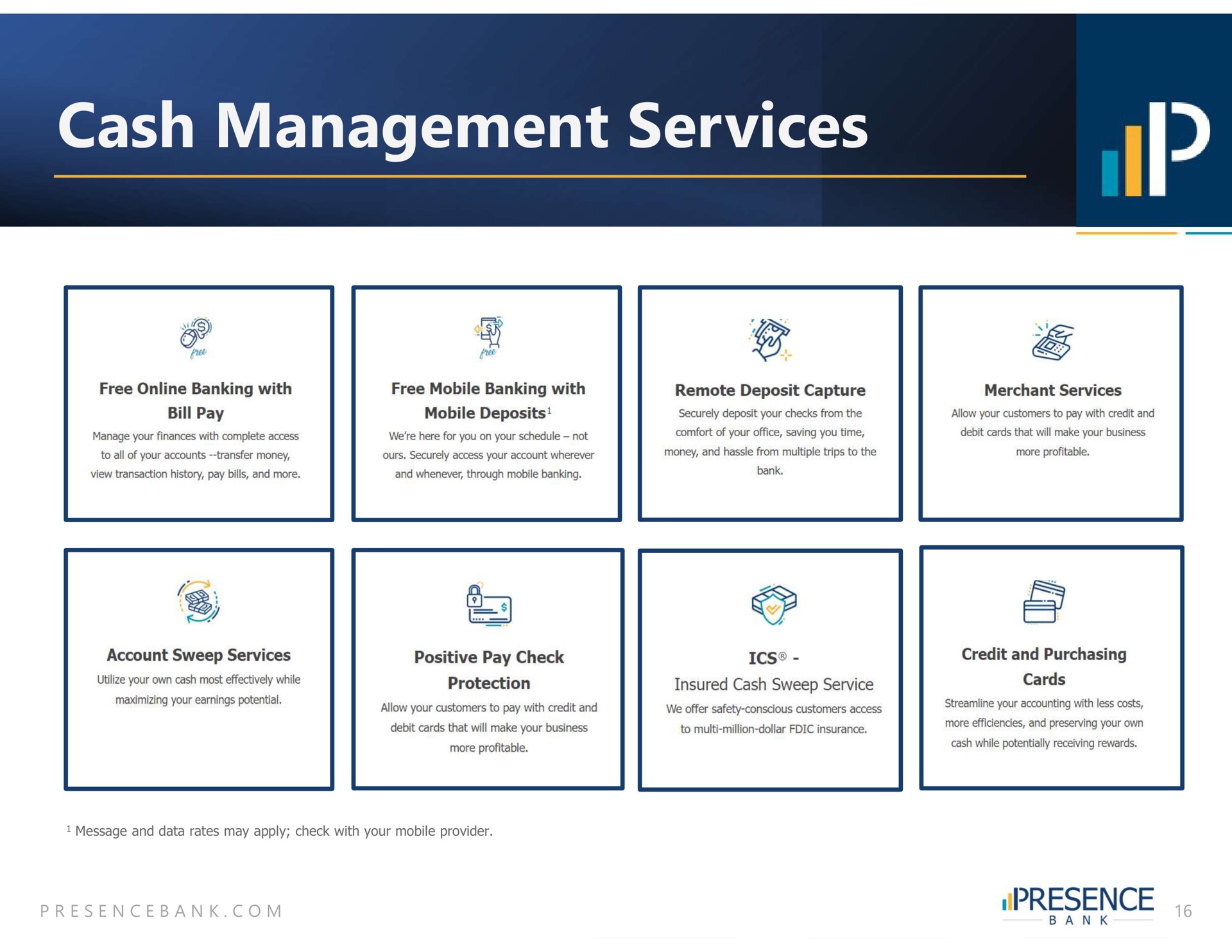 cash management services | PB Bankshares