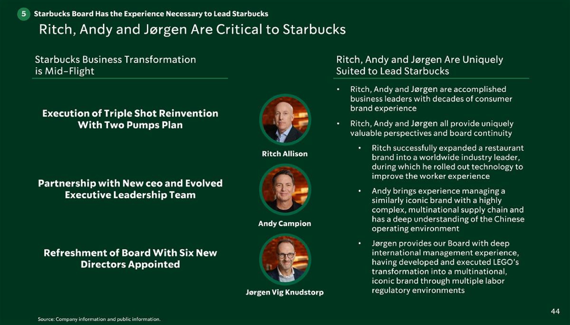 and are critical to | Starbucks
