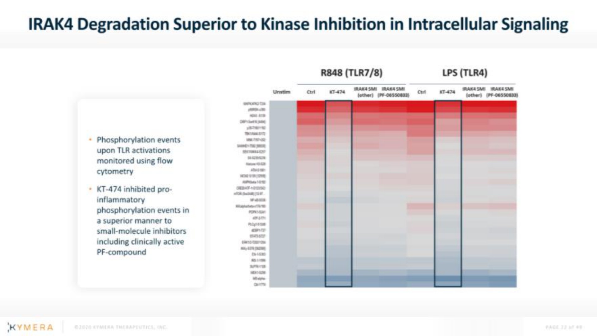 degradation superior to kinase inhibition in intracellular signaling | Kymera