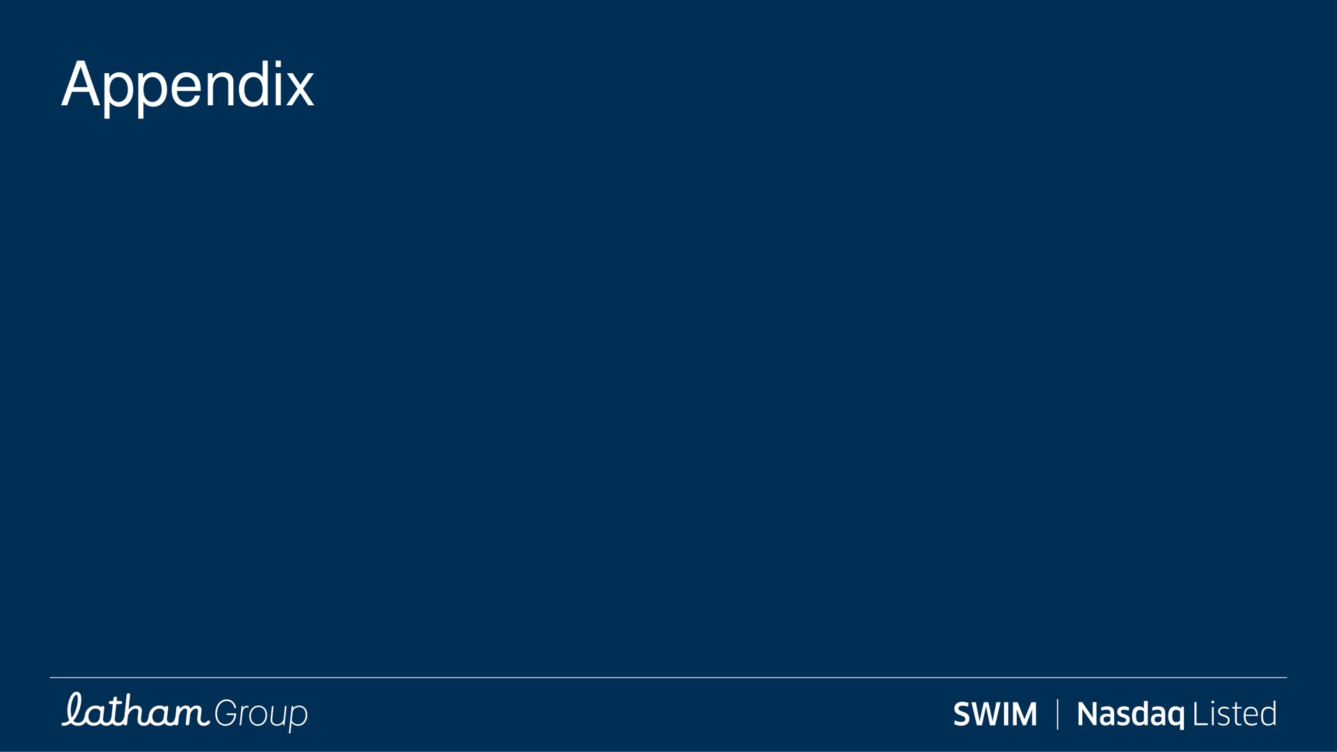 appendix group swim listed | Latham Pool Company