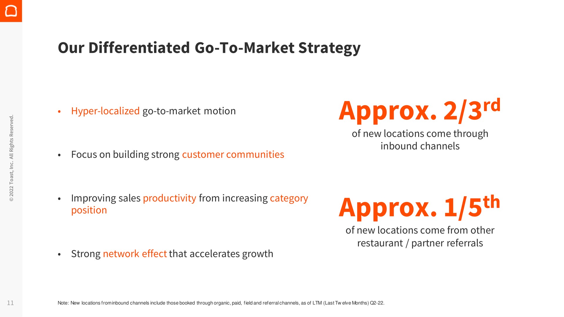 our differentiated go to market strategy | Toast
