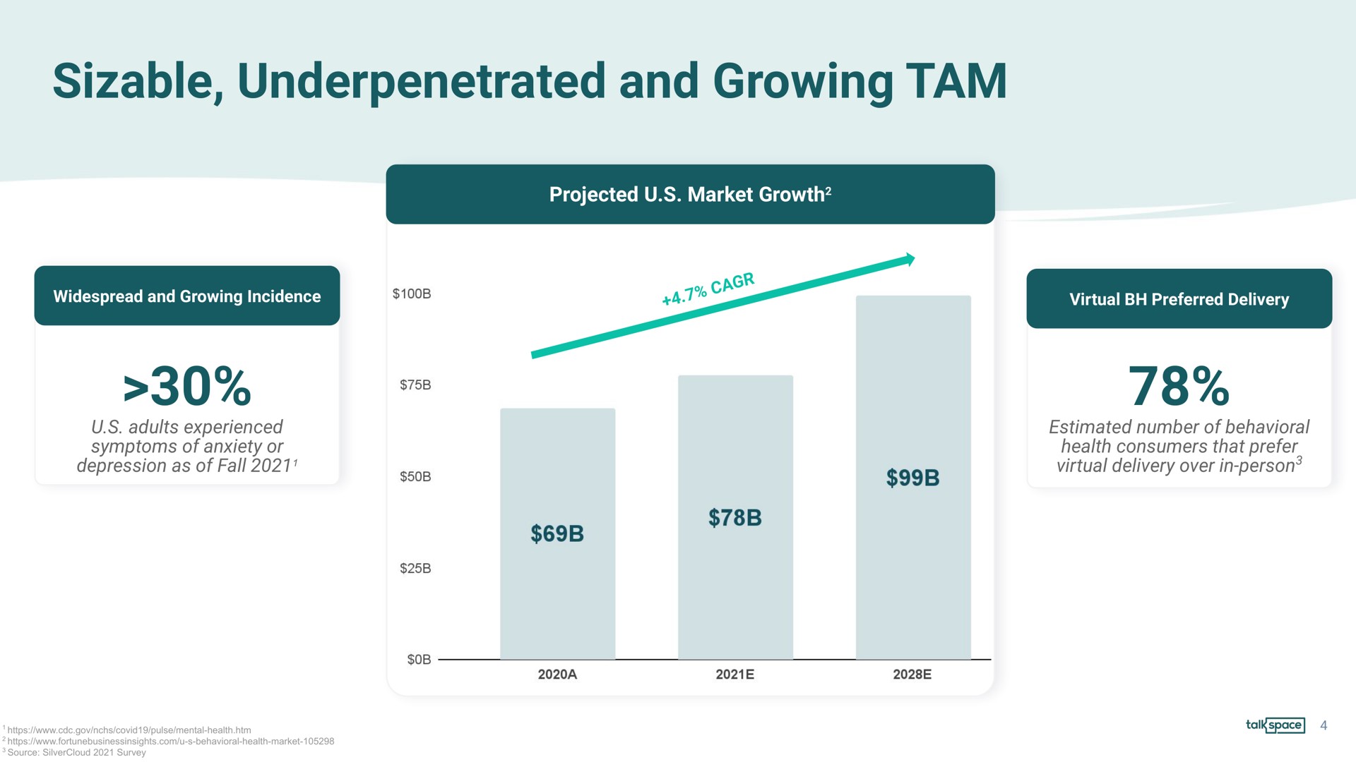 sizable and growing tam | Talkspace