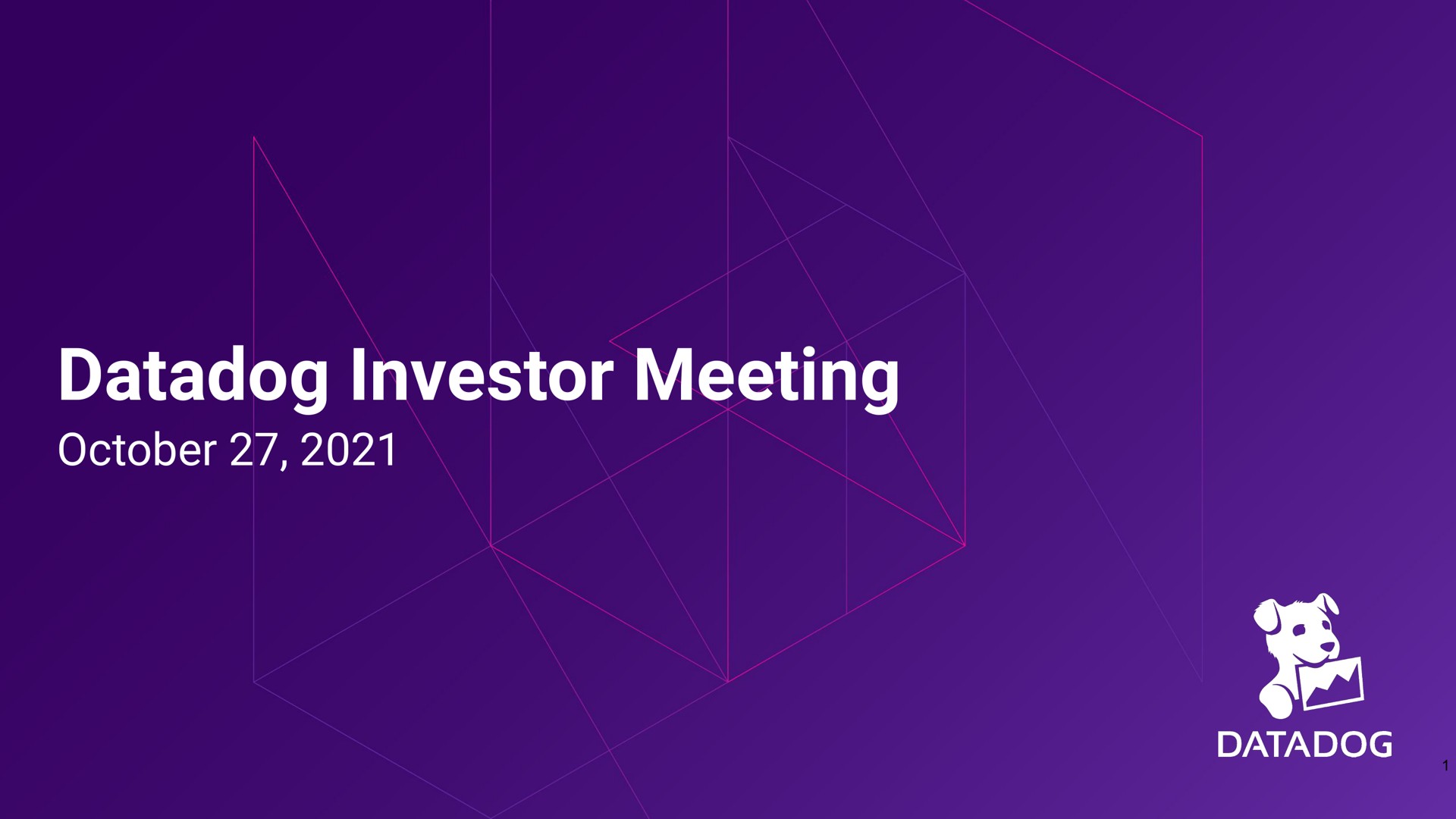 investor meeting | Datadog