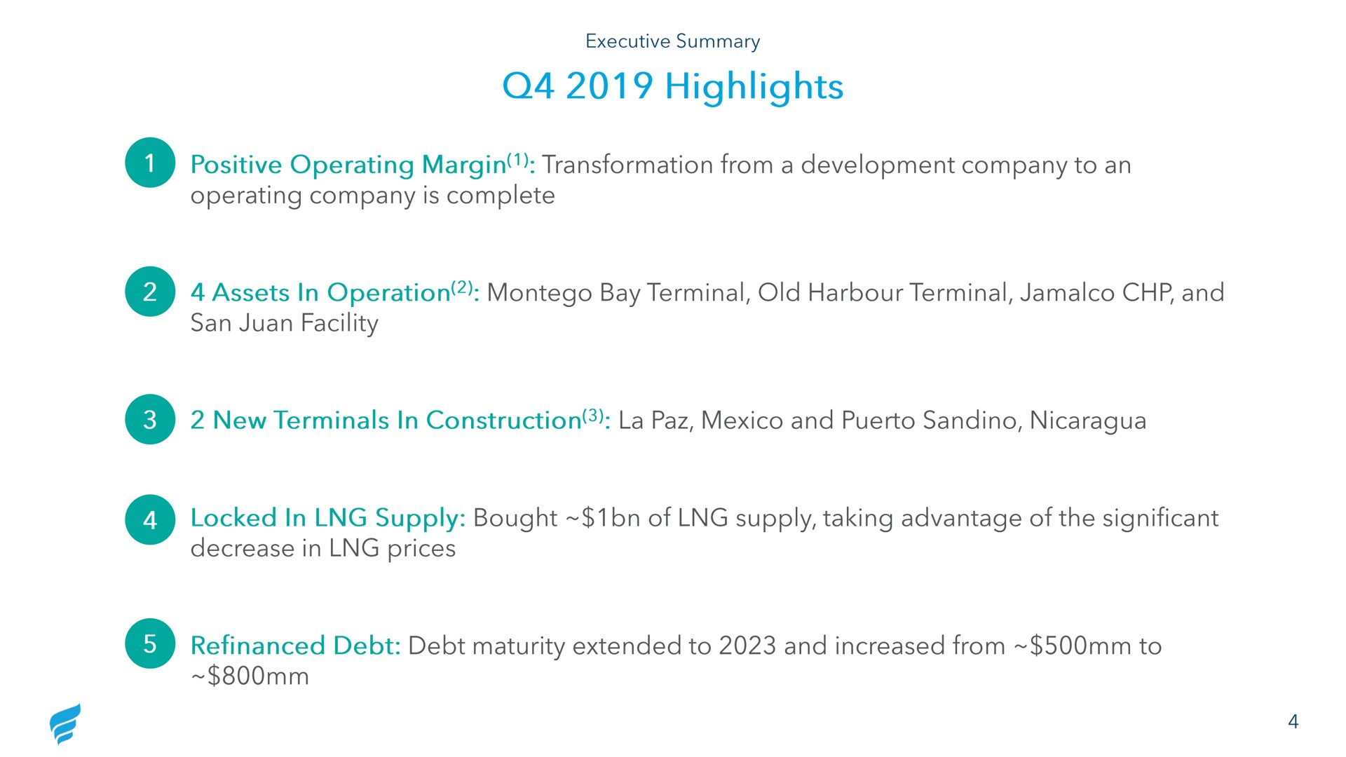 highlights positive operating margin transformation from a development company to an locked in supply bought of supply taking advantage of the significant | NewFortress Energy