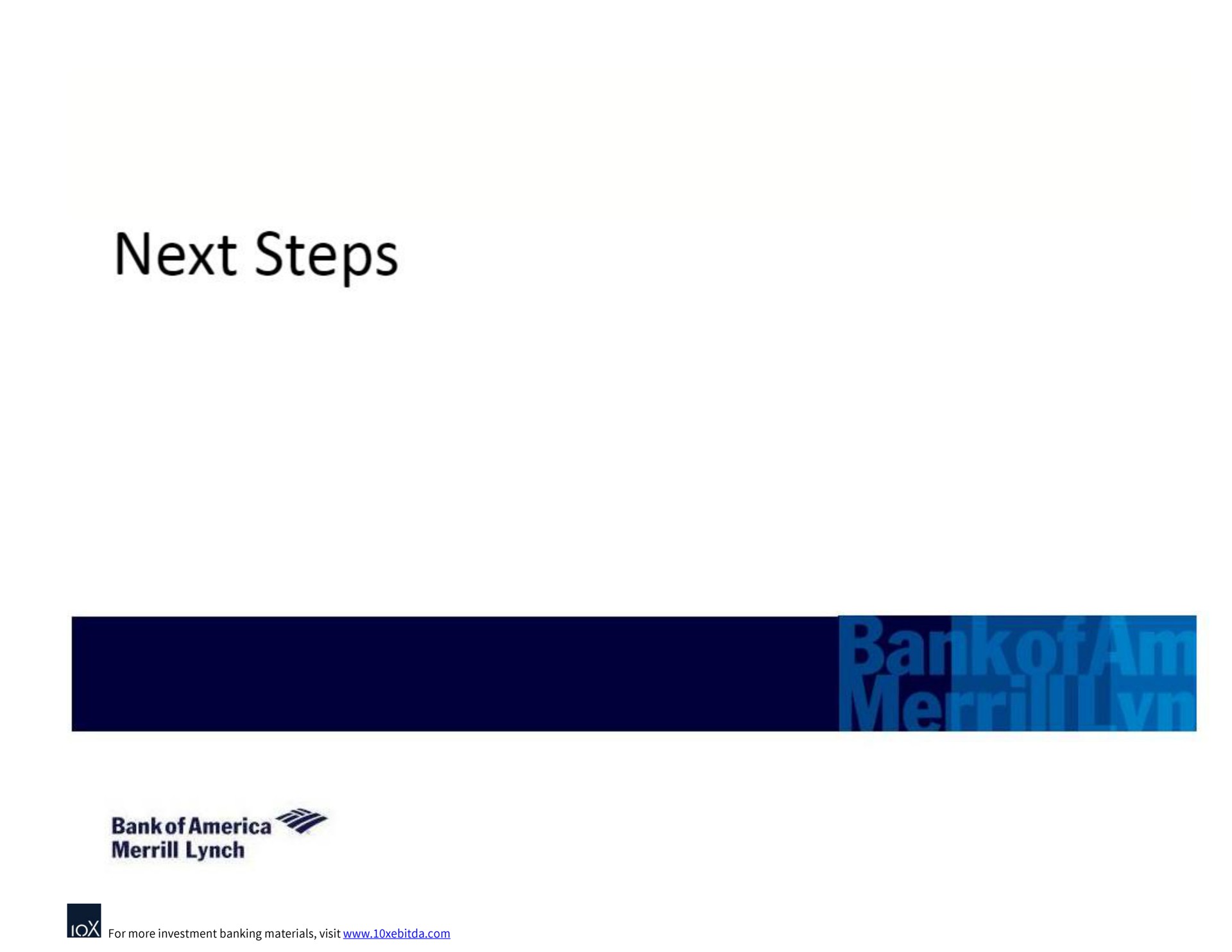 next steps | Bank of America