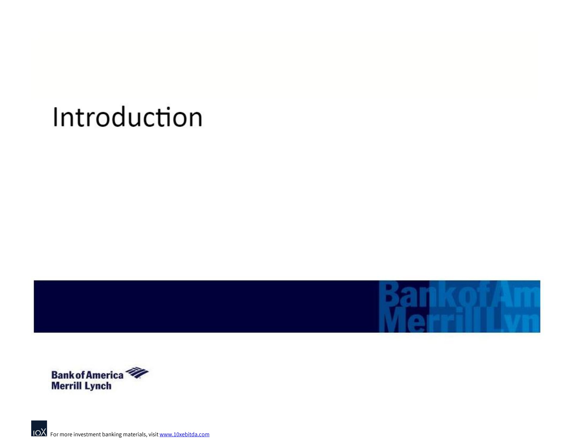 introduction | Bank of America