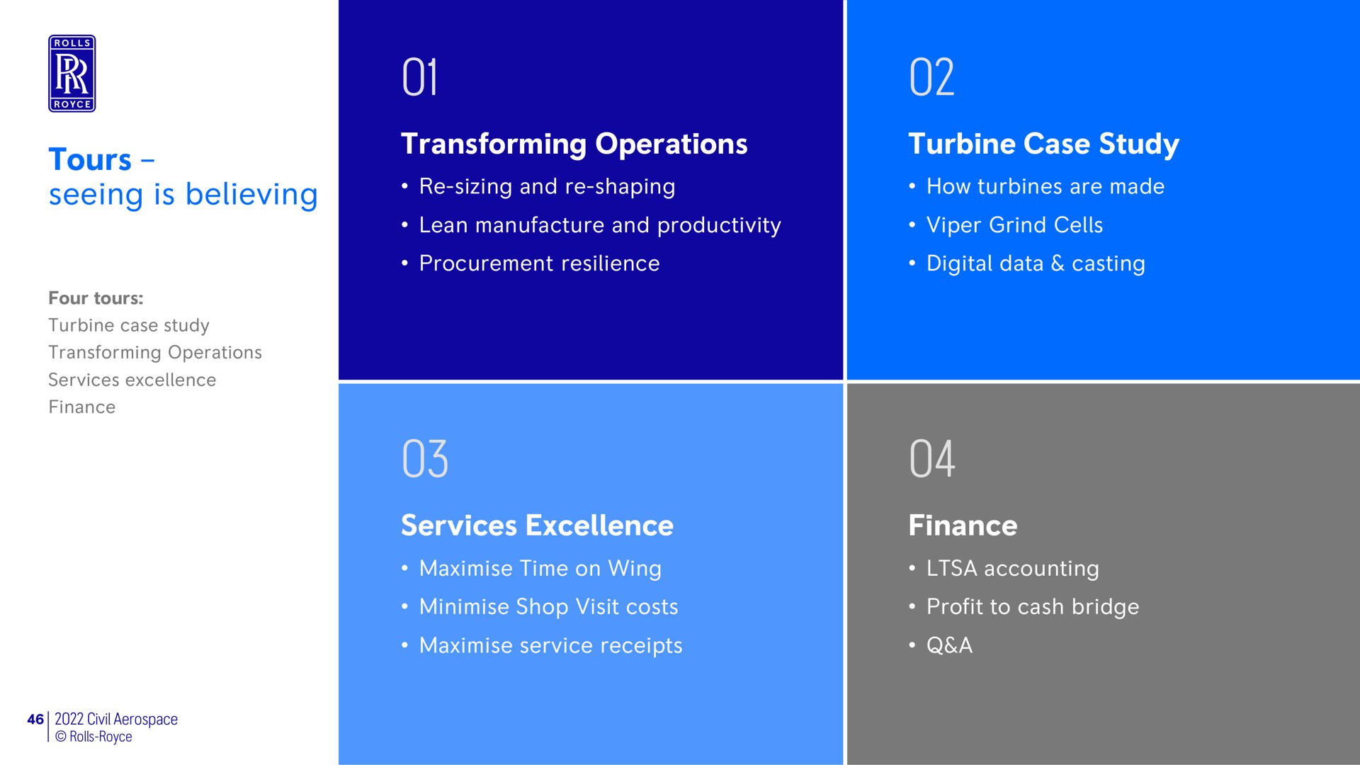 transforming operations turbine case study services excellence finance tours seeing is believing or | Rolls-Royce Holdings