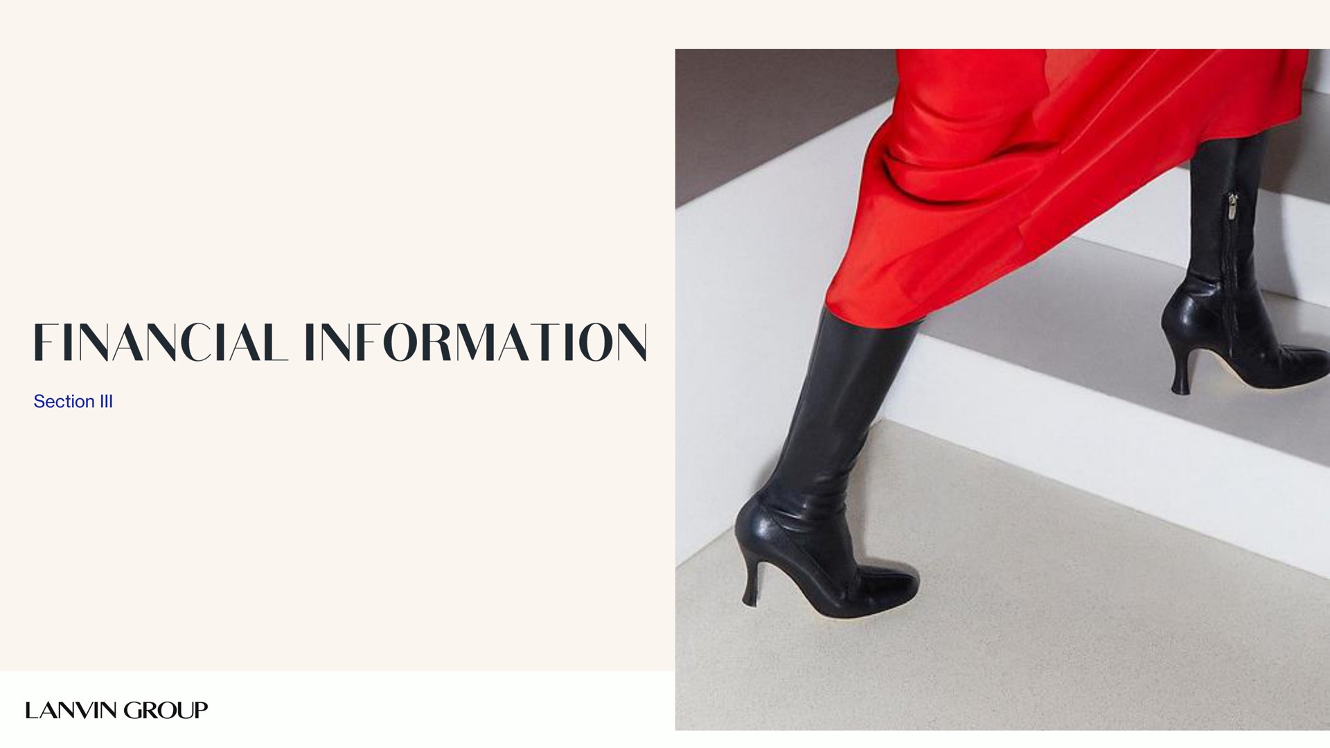 section financial information | Lanvin