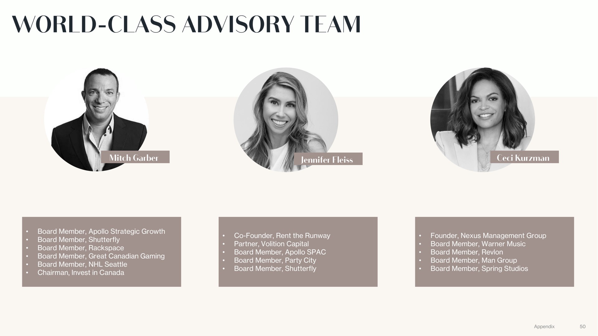 world class advisory team | Lanvin