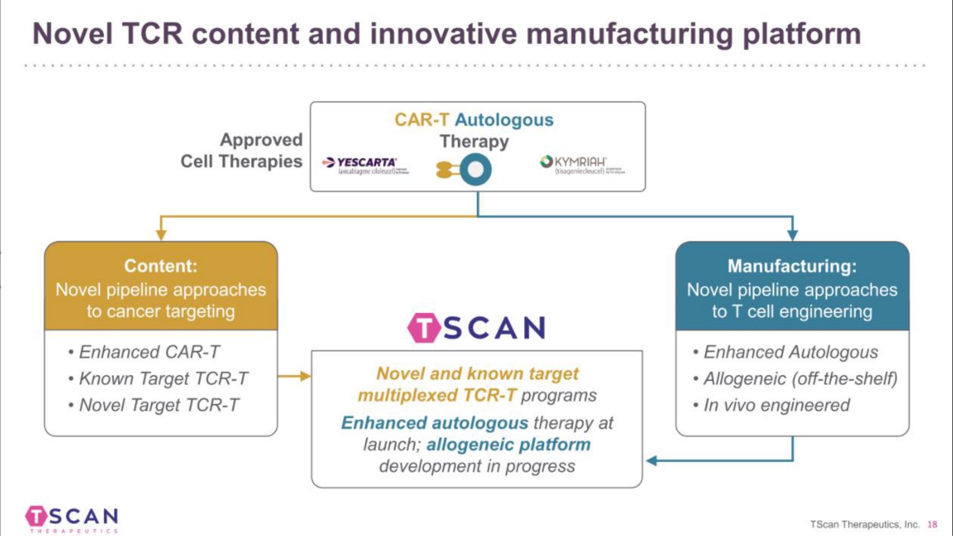 novel content and innovative manufacturing platform scan scan | TScan Therapeutics