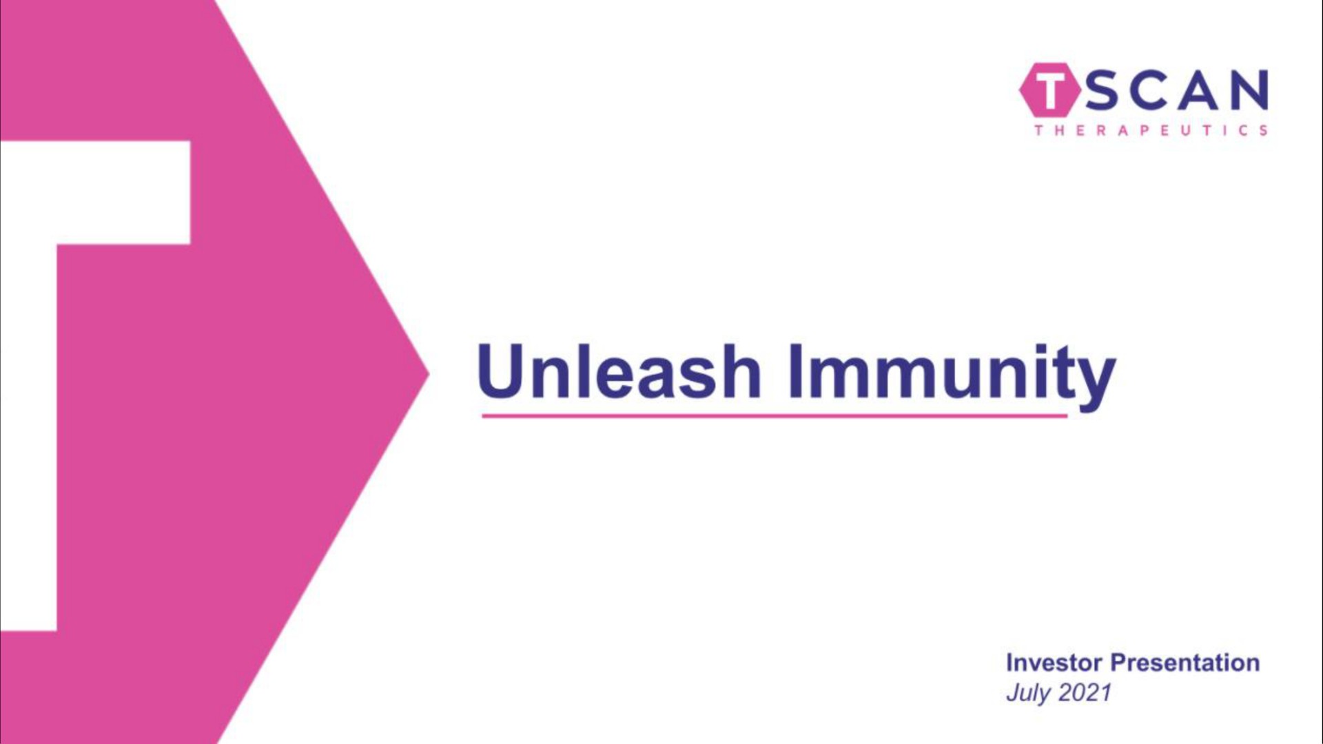 unleash immunity | TScan Therapeutics