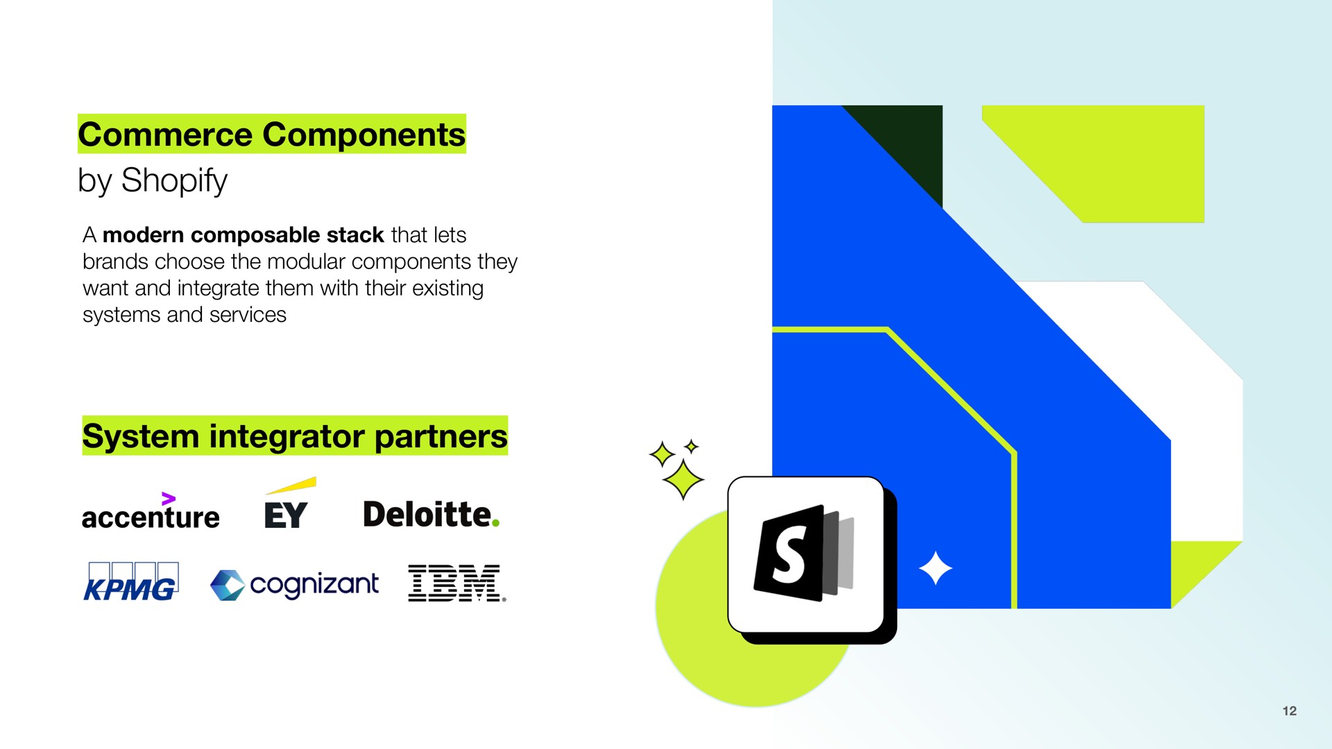 commerce components by system integrator partners cognizant | Shopify