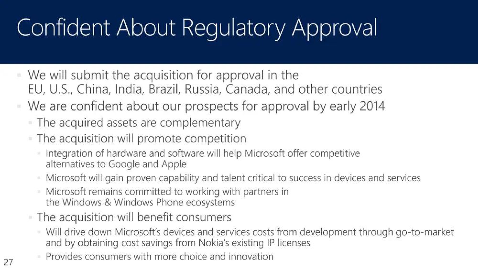about regulatory approval | Microsoft