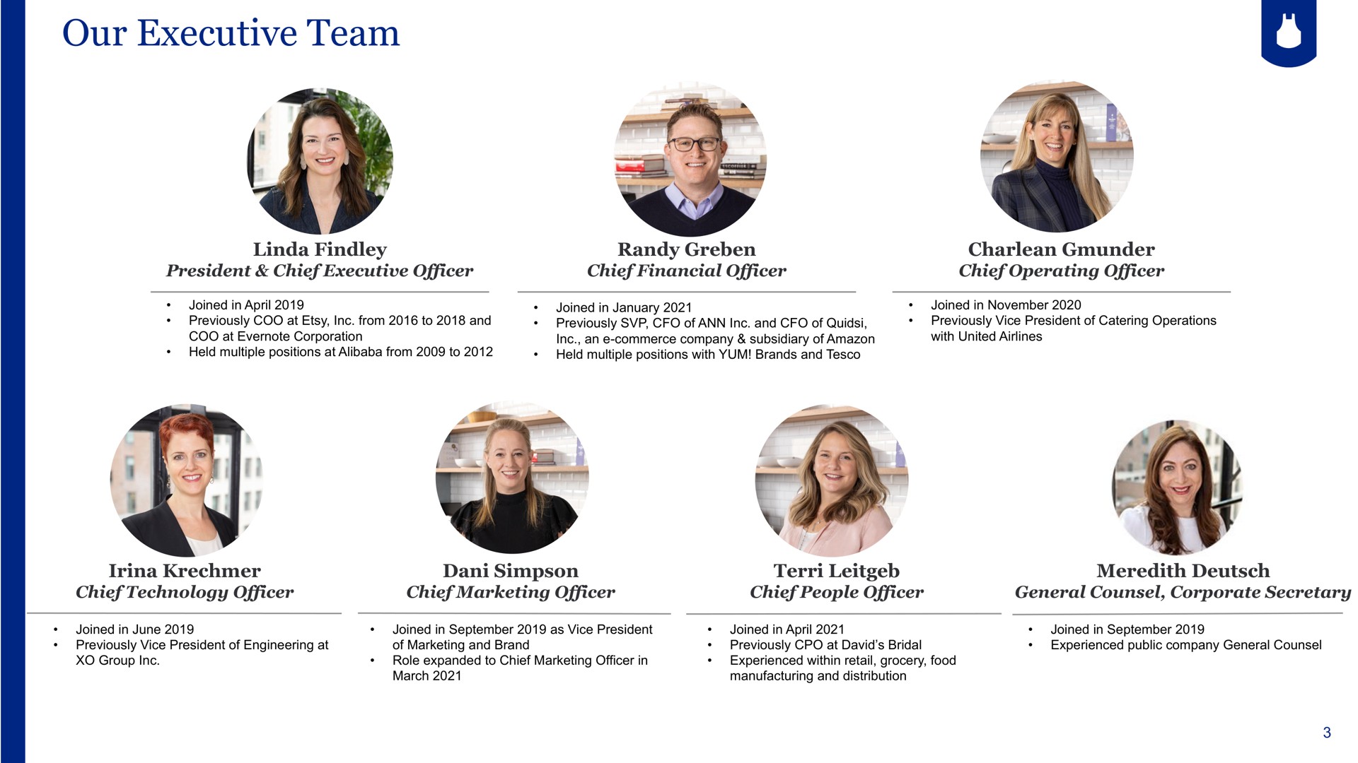 our executive team | Blue Apron